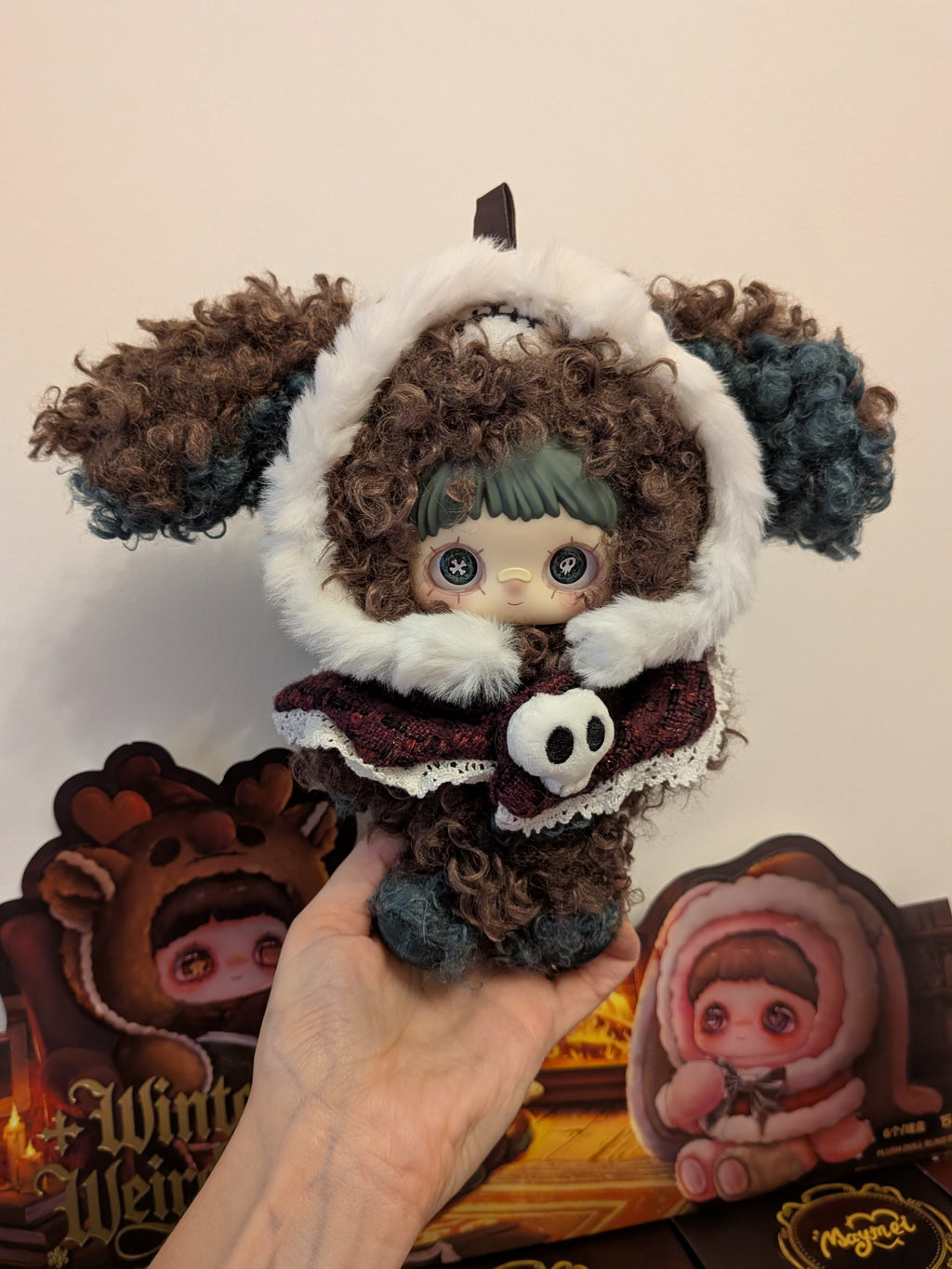 Maymei Winter Weirdness Ghost Puppy – Plush Pendant Doll (Sealed or Without Box) - Secret Garden Collectibles