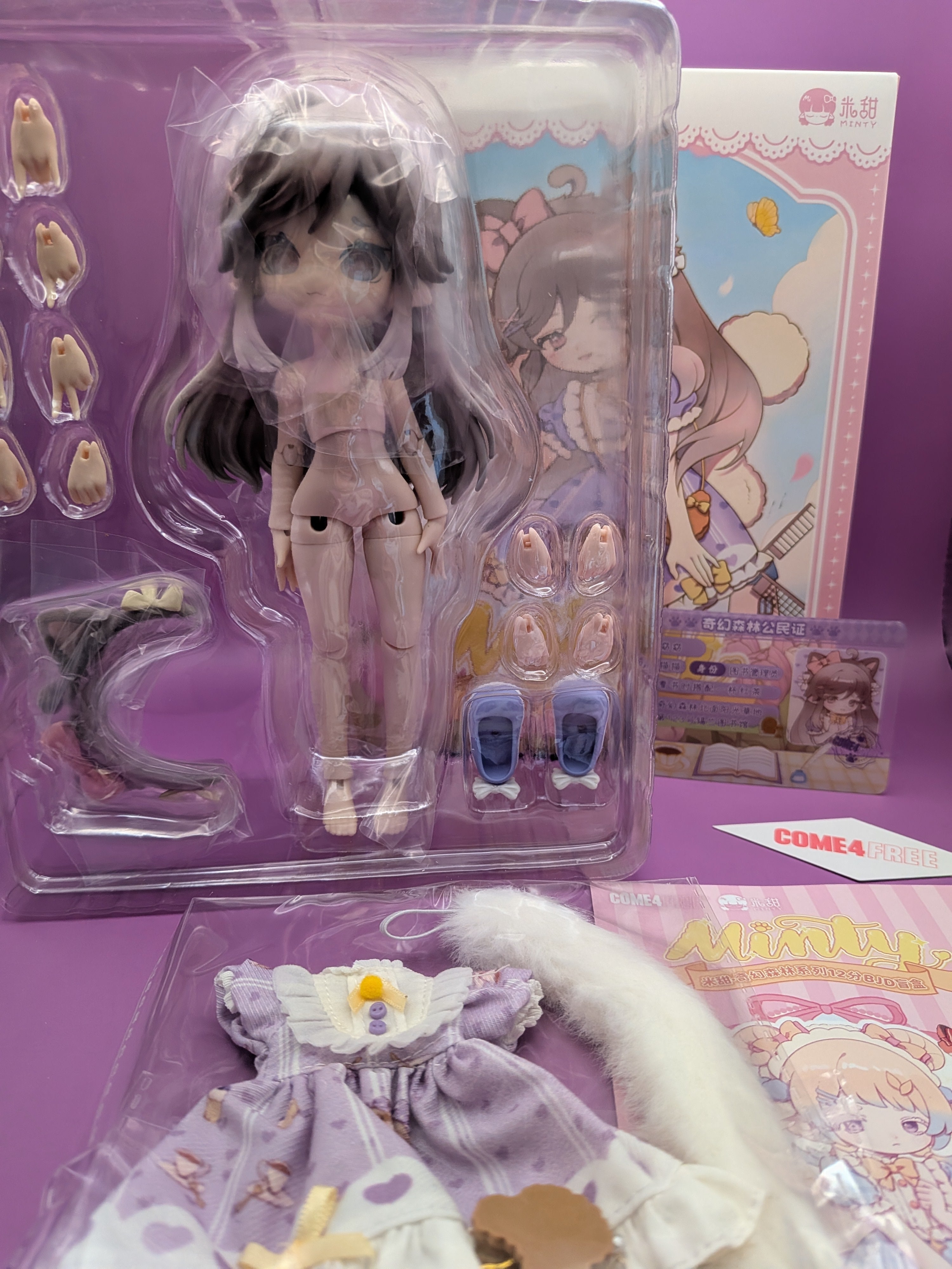 Come4free Minty- the Enchanted forest series BJD confirmed figure Cat - Secret Garden Collectibles