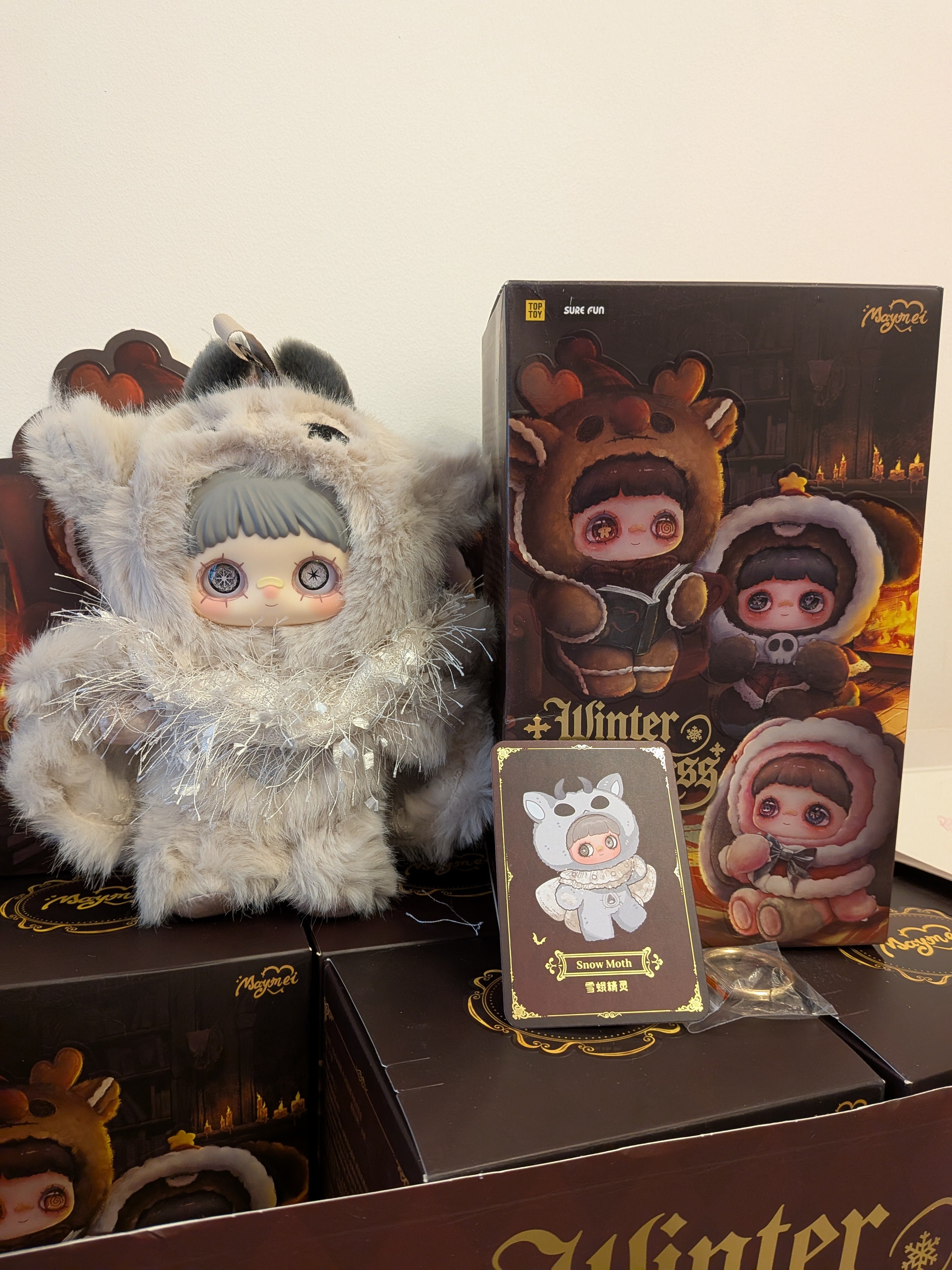Maymei Winter Weirdness – plush pendant doll Snow Moth - Secret Garden Collectibles