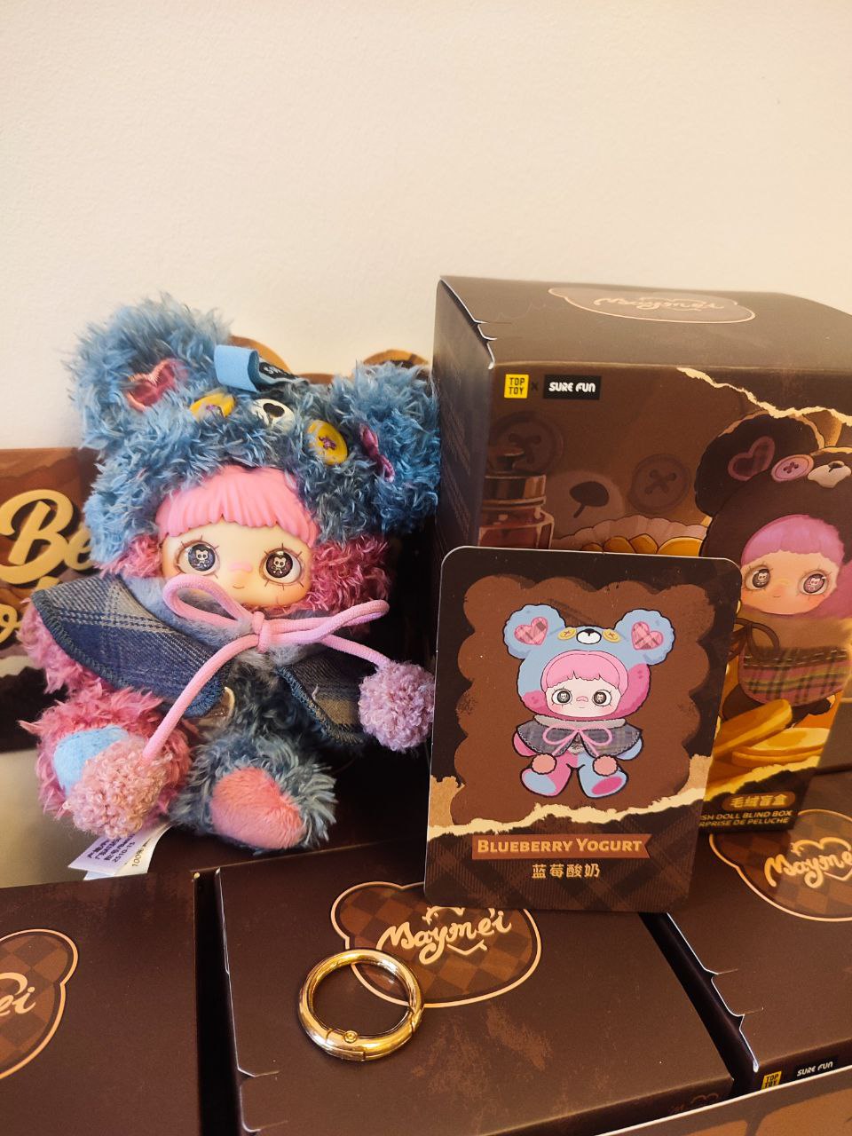Maymei Tiny Bear Cookie – Blueberry Yogurt Plush Pendant Doll