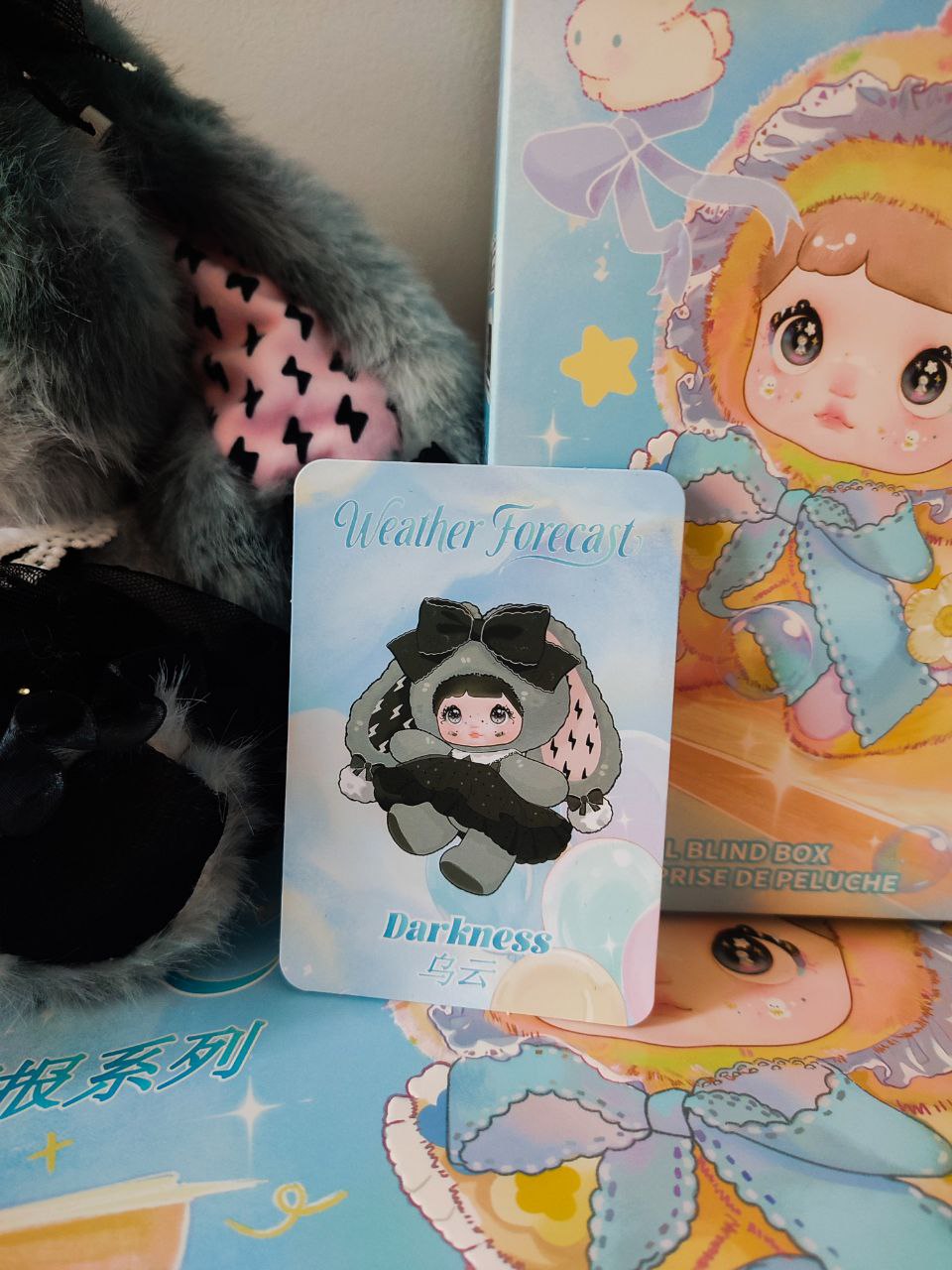 Nommi Weather Forecast Darkness – Plush Pendant Doll (Sealed or Without Box) - Secret Garden Collectibles