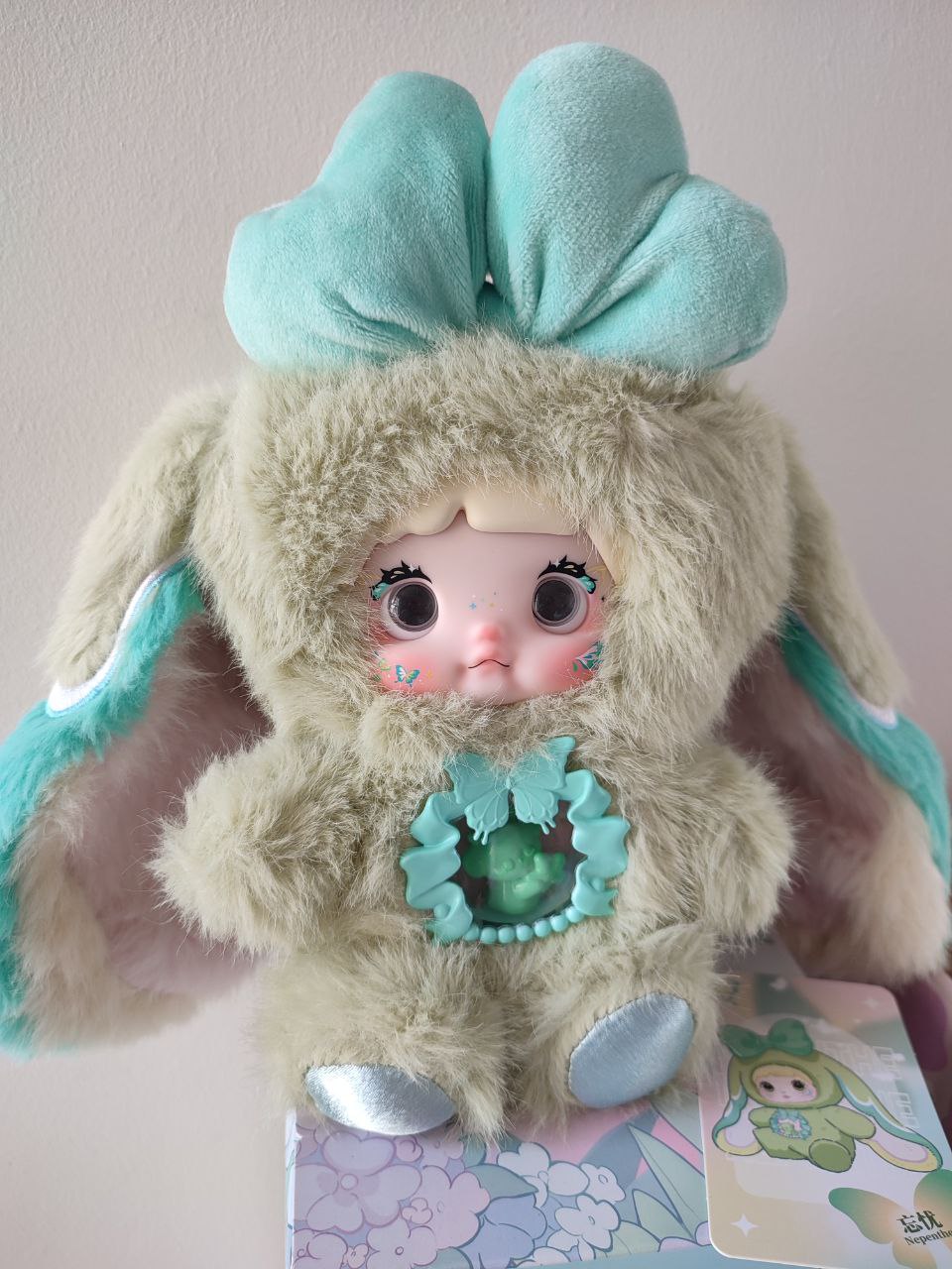 Nommi Fantasy World Nephente – Green Bunny Plush Doll - Secret Garden Collectibles