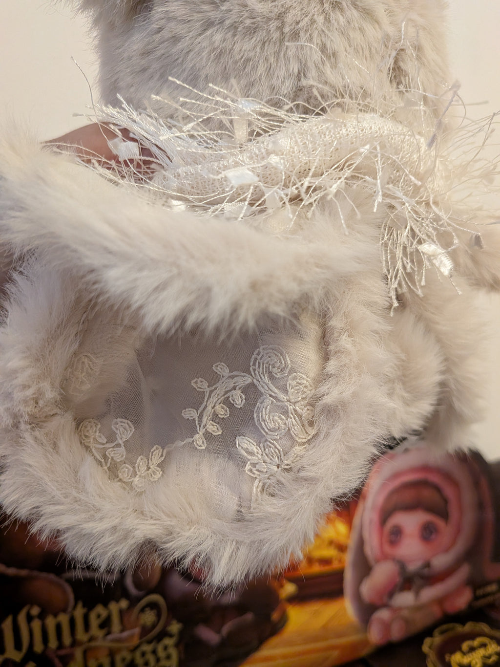 Maymei Winter Weirdness – plush pendant doll Snow Moth - Secret Garden Collectibles