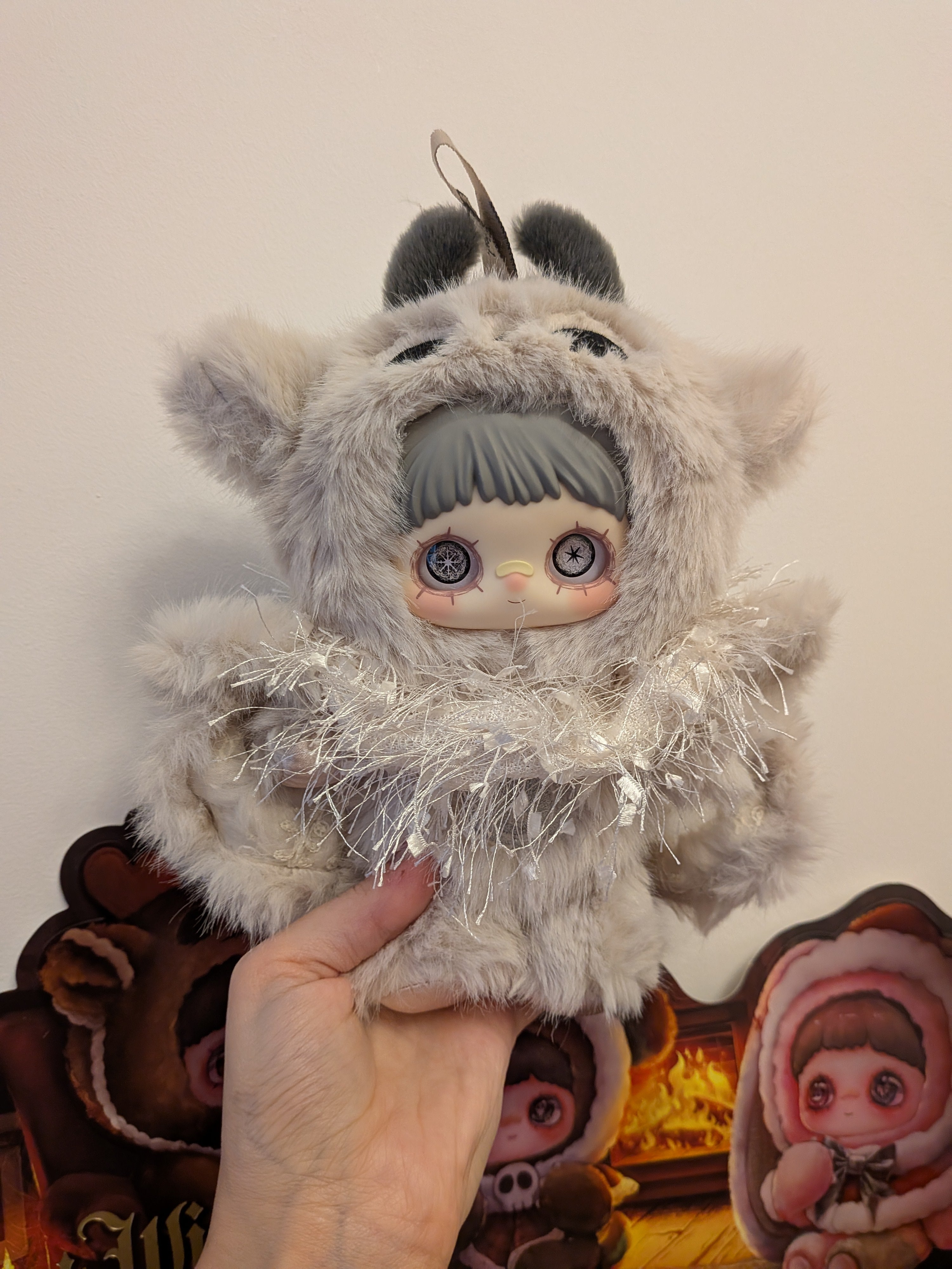 Maymei Winter Weirdness – plush pendant doll Snow Moth - Secret Garden Collectibles