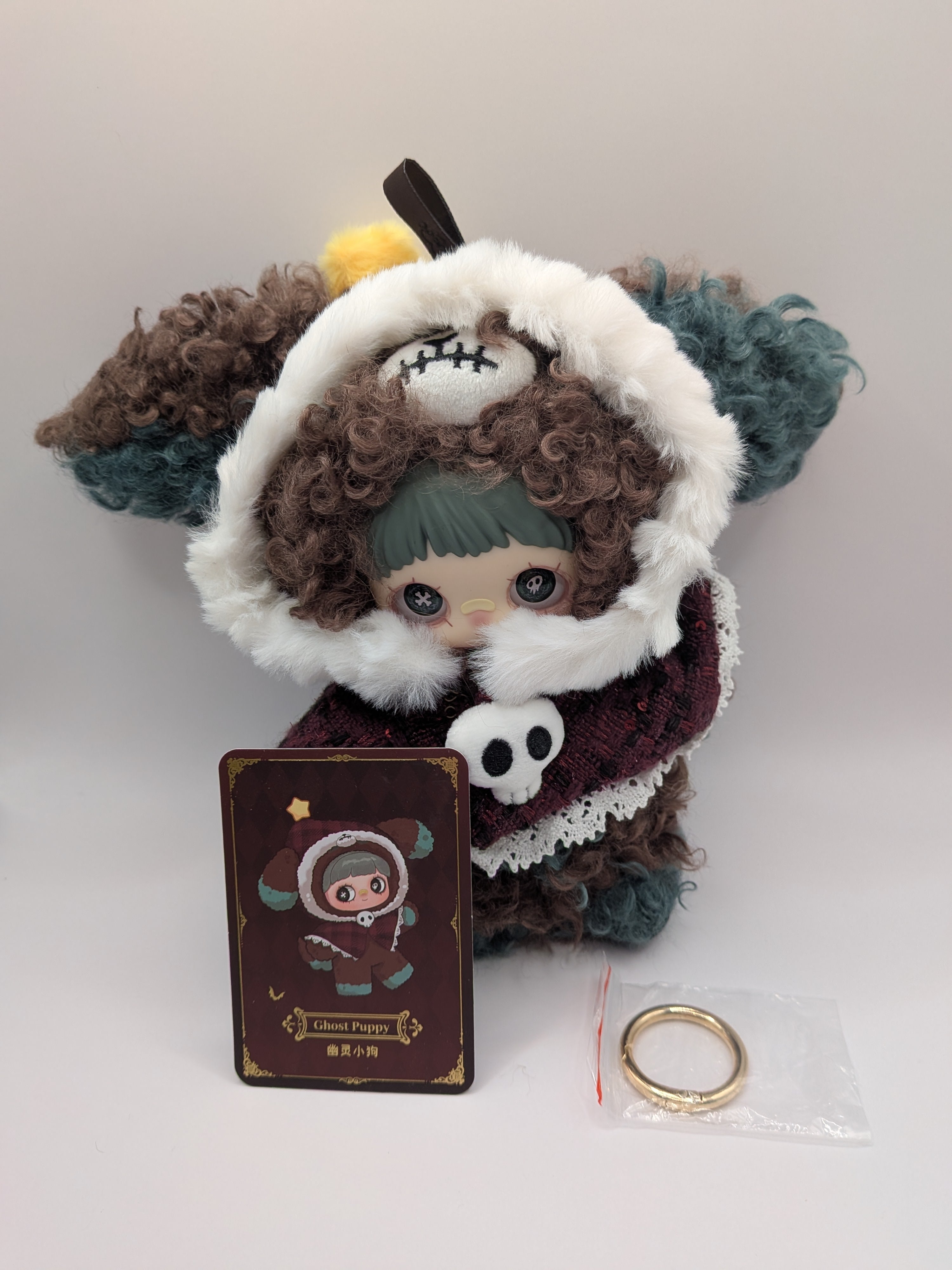Maymei Winter Weirdness Ghost Puppy – Plush Pendant Doll (Sealed or Without Box) - Secret Garden Collectibles