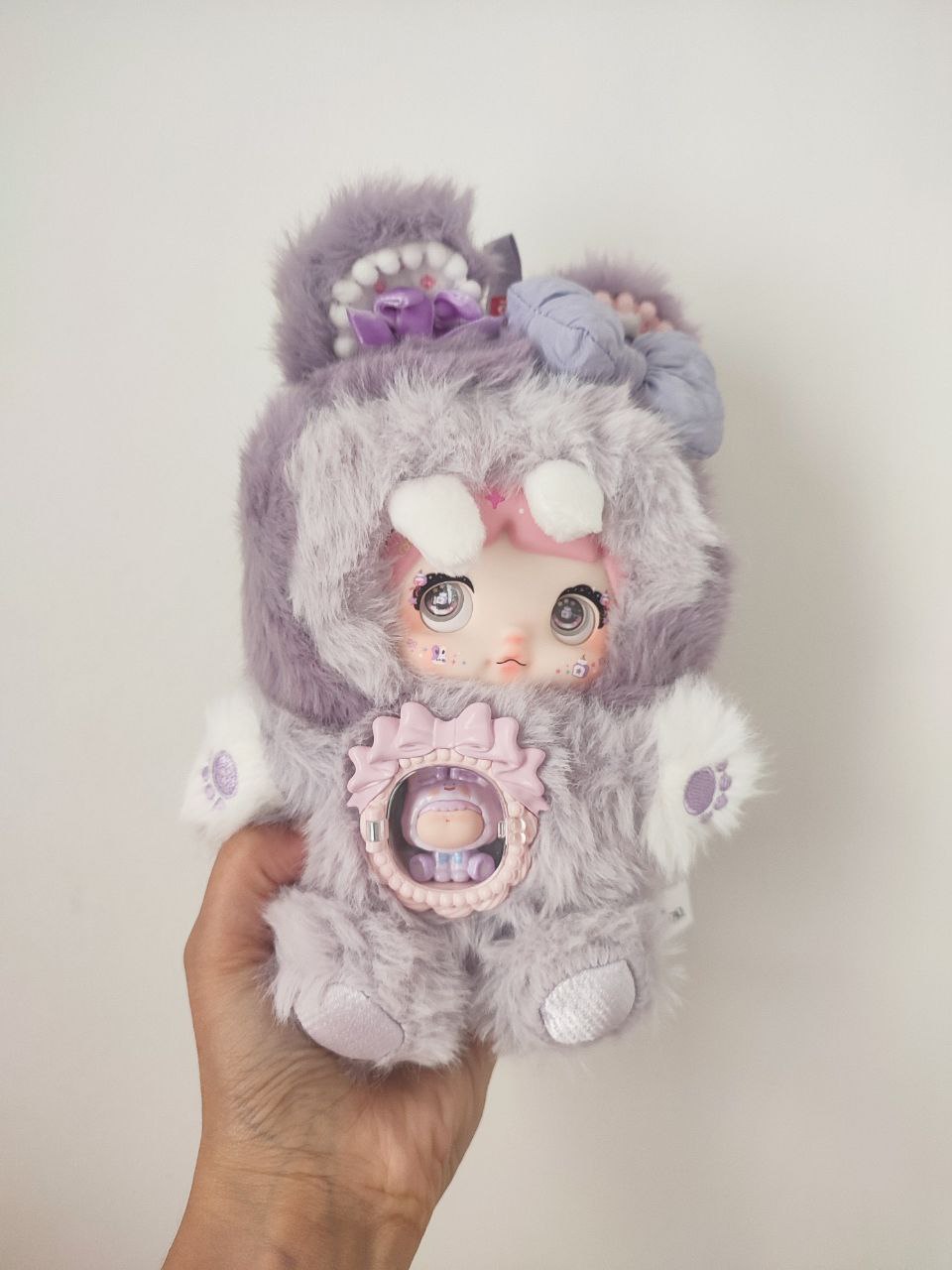 Nommi One Bite Sweetheart Taro Pastry – Plush Doll - Secret Garden Collectibles