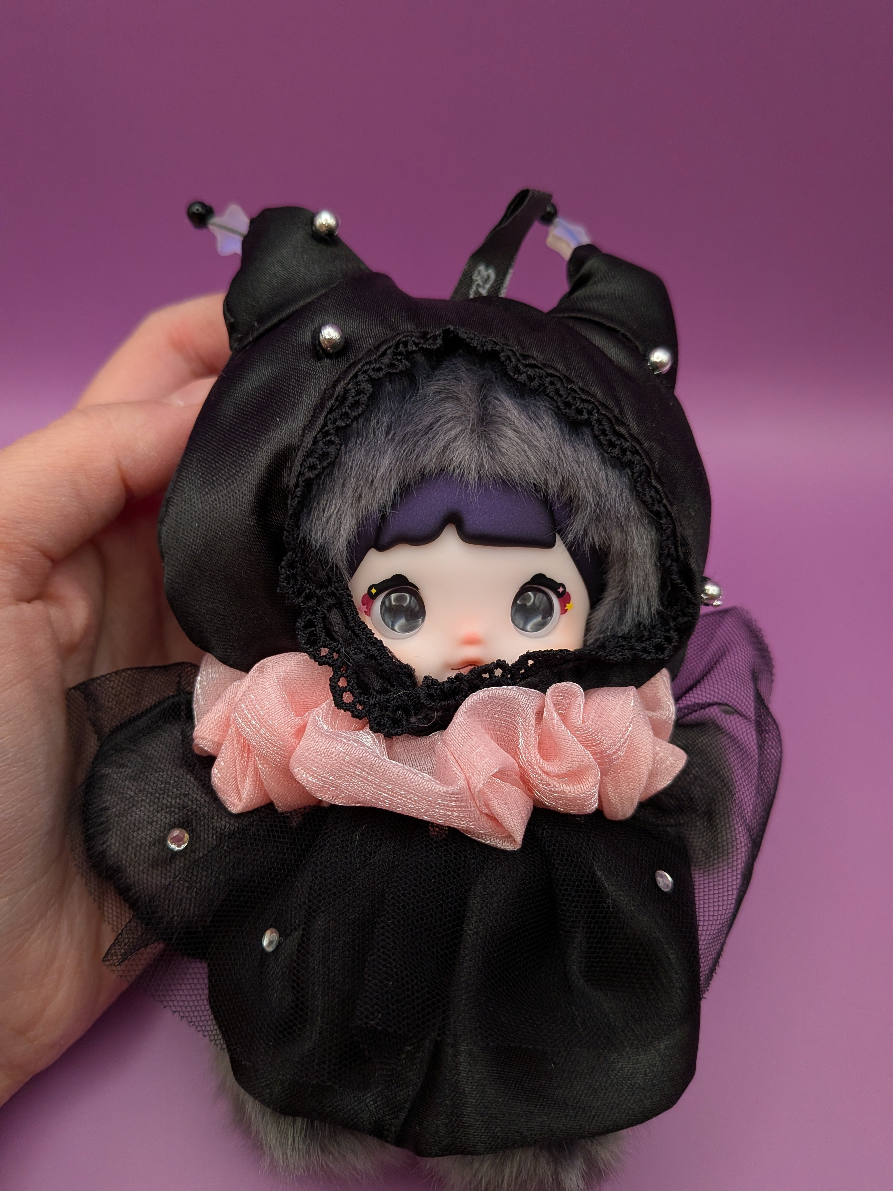 Nommi Black Cat Doll Limited Edition – Vivo S50 Exclusive Interchangeable Eyes Collectible - Secret Garden Collectibles