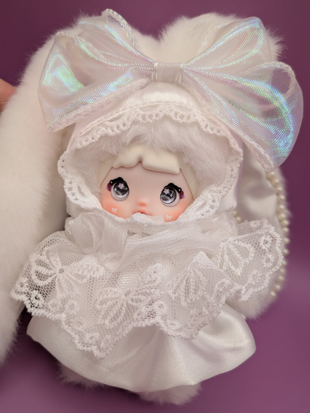Nommi White Bunny Doll Limited Edition – Vivo S50 Exclusive Interchangeable Eyes Collectible