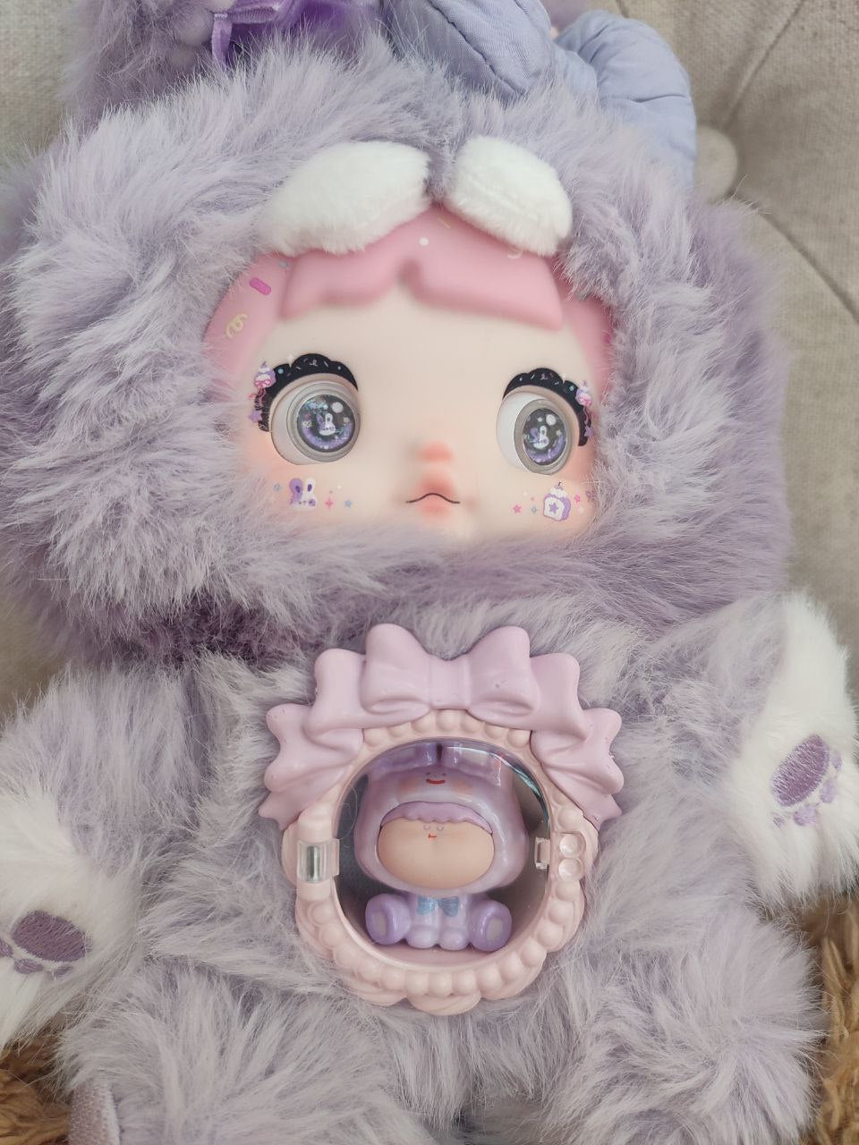 Nommi One Bite Sweetheart Taro Pastry – Plush Doll - Secret Garden Collectibles