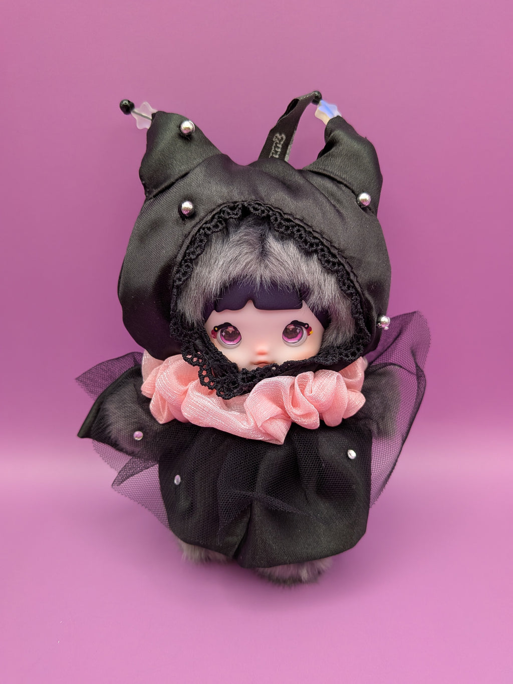 Nommi Black Cat Doll Limited Edition – Vivo S50 Exclusive Interchangeable Eyes Collectible - Secret Garden Collectibles