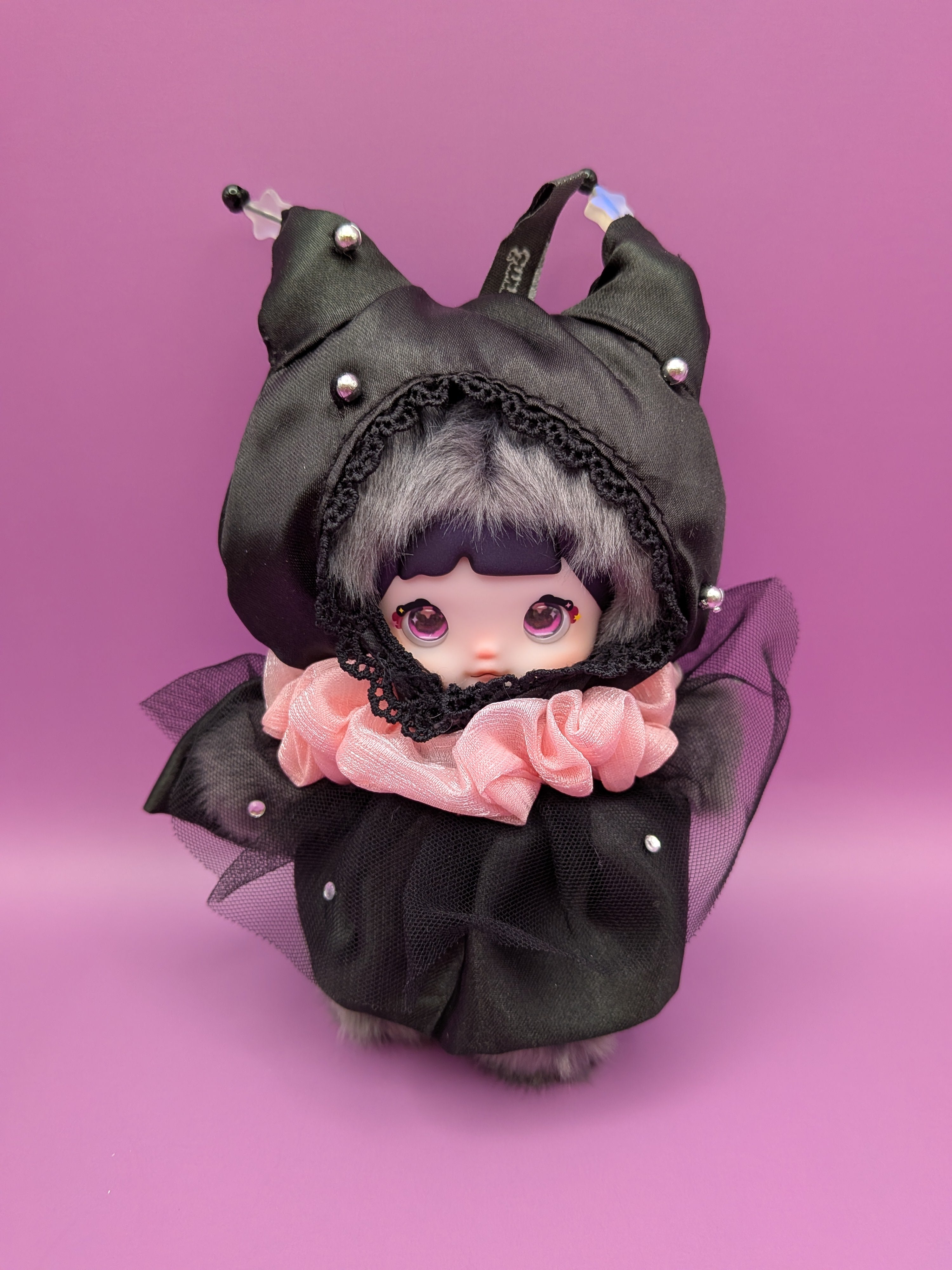 Nommi Black Cat Doll Limited Edition – Vivo S50 Exclusive Interchangeable Eyes Collectible - Secret Garden Collectibles