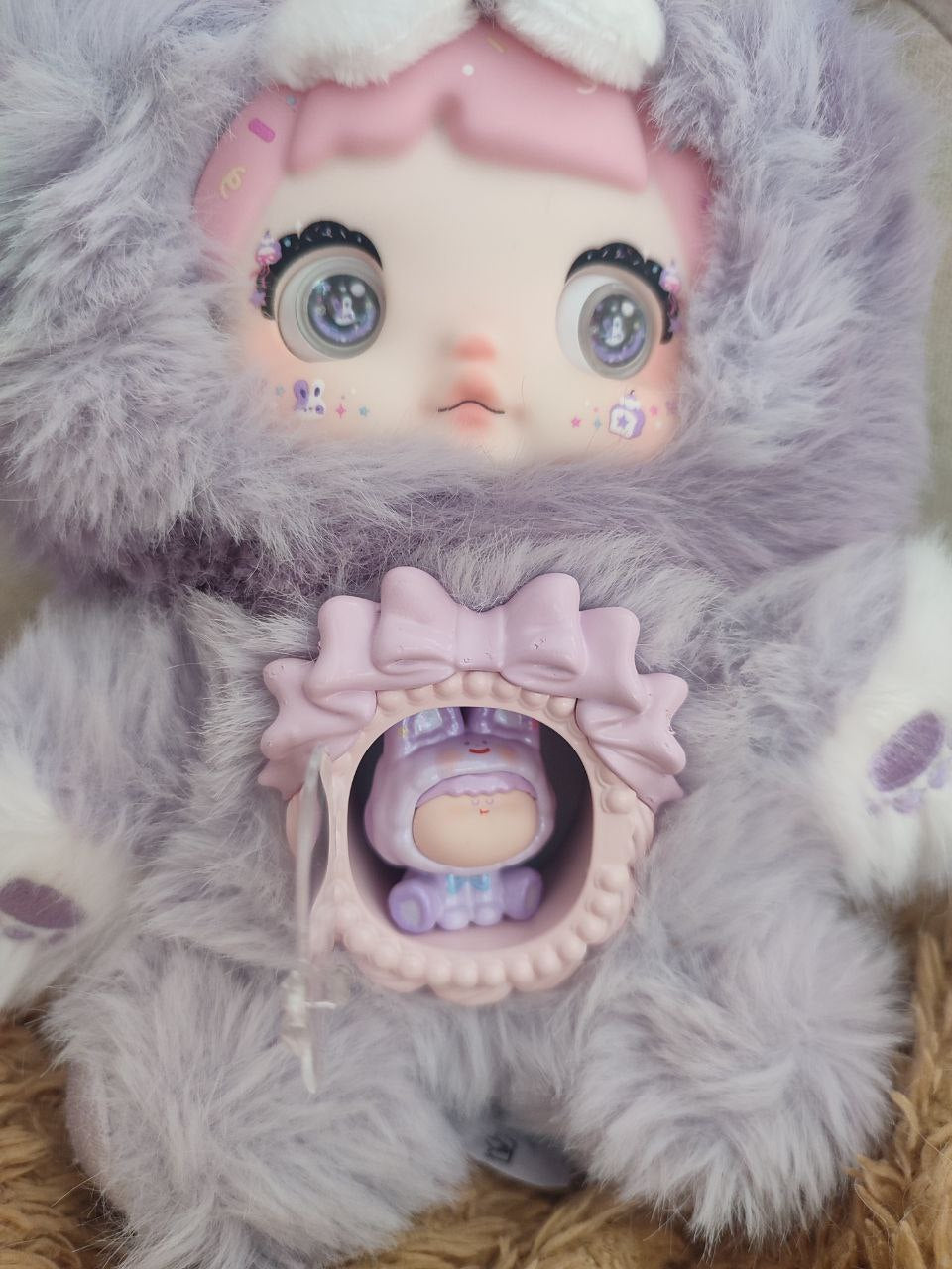 Nommi One Bite Sweetheart Taro Pastry – Plush Doll - Secret Garden Collectibles