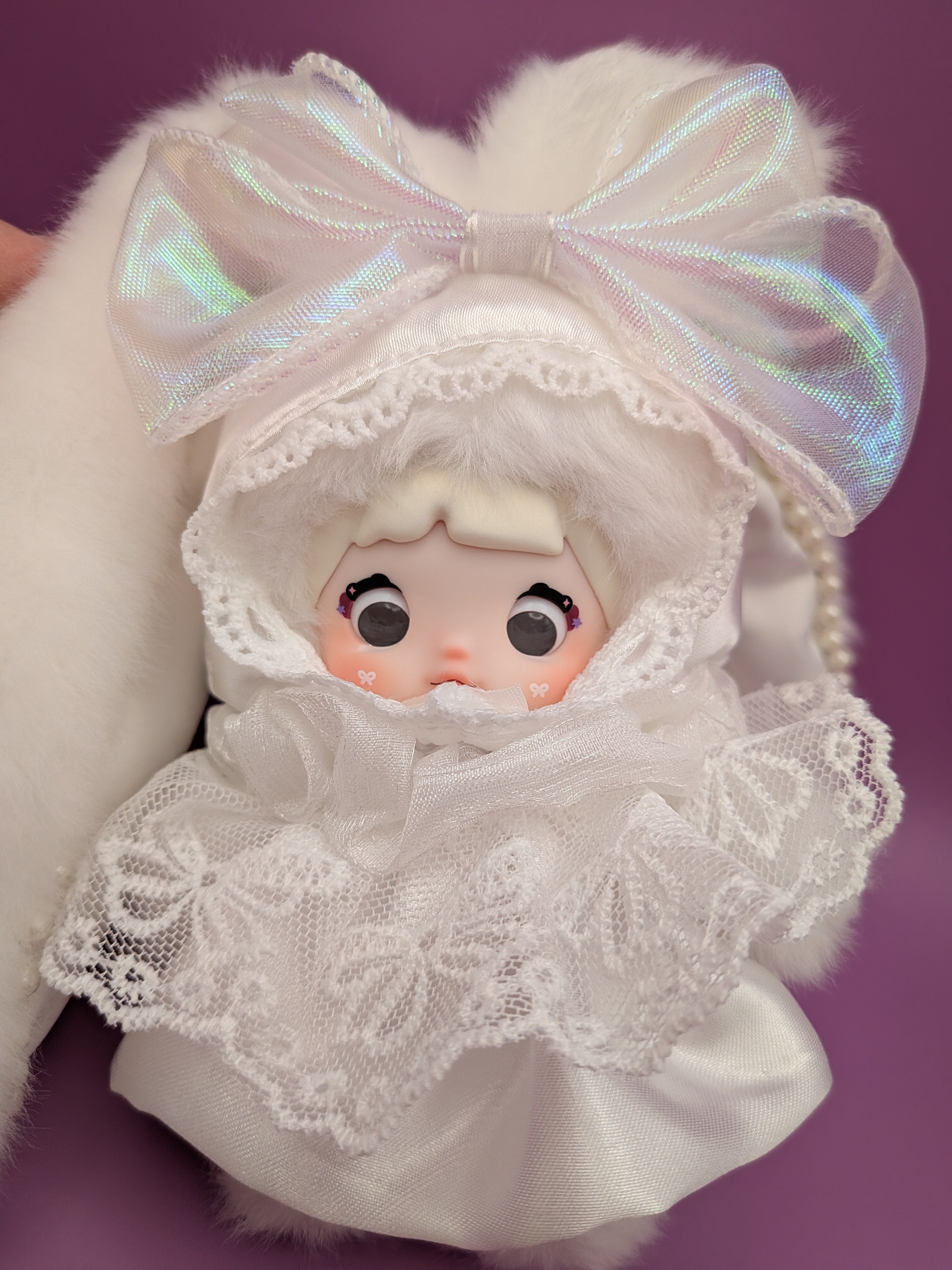 Nommi White Bunny Doll Limited Edition – Vivo S50 Exclusive Interchangeable Eyes Collectible