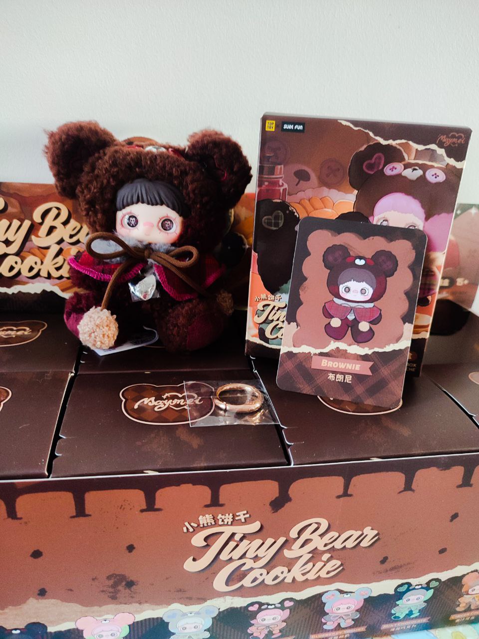 Maymei Tiny Bear Cookie Brownie Plush pendant doll