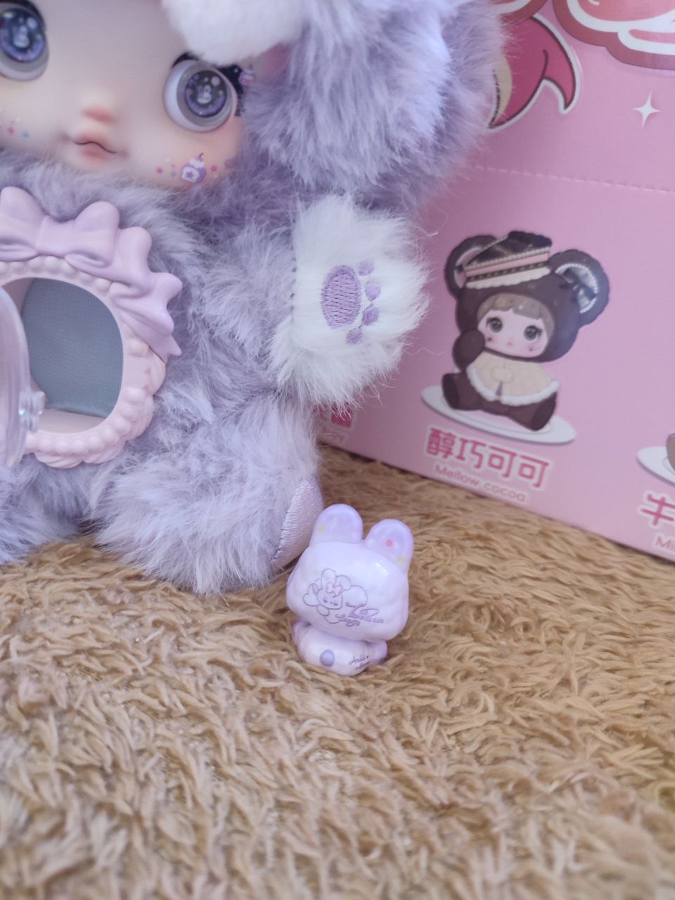 Nommi One Bite Sweetheart Taro Pastry – Plush Doll - Secret Garden Collectibles