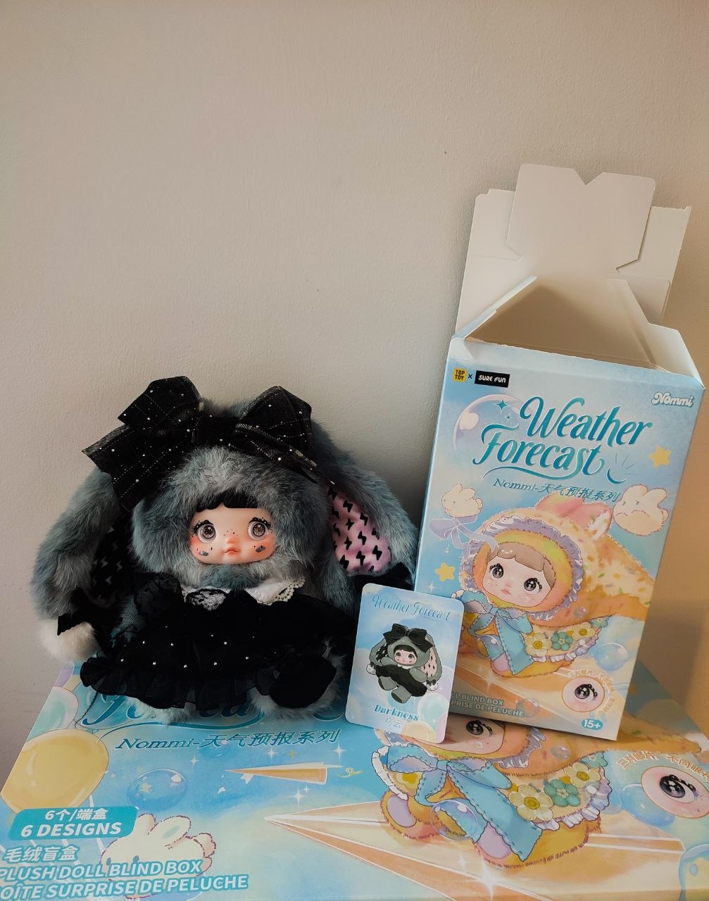 Nommi Weather Forecast Darkness – Plush Pendant Doll (Sealed or Without Box) - Secret Garden Collectibles