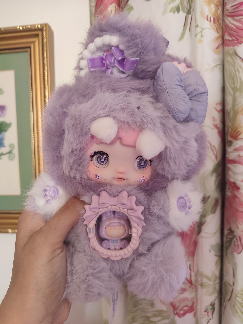 Nommi One Bite Sweetheart Taro Pastry – Plush Doll - Secret Garden Collectibles