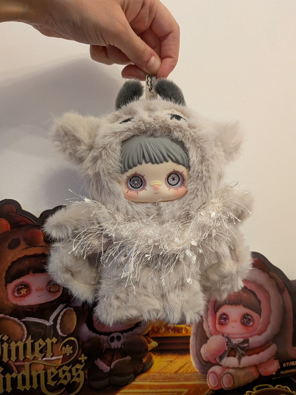 Maymei Winter Weirdness – plush pendant doll Snow Moth - Secret Garden Collectibles