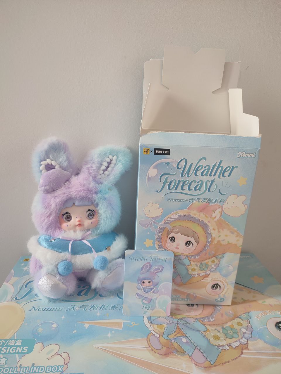 Nommi Weather Forecast Fog – Plush Pendant Doll (Sealed or Without Box) - Secret Garden Collectibles