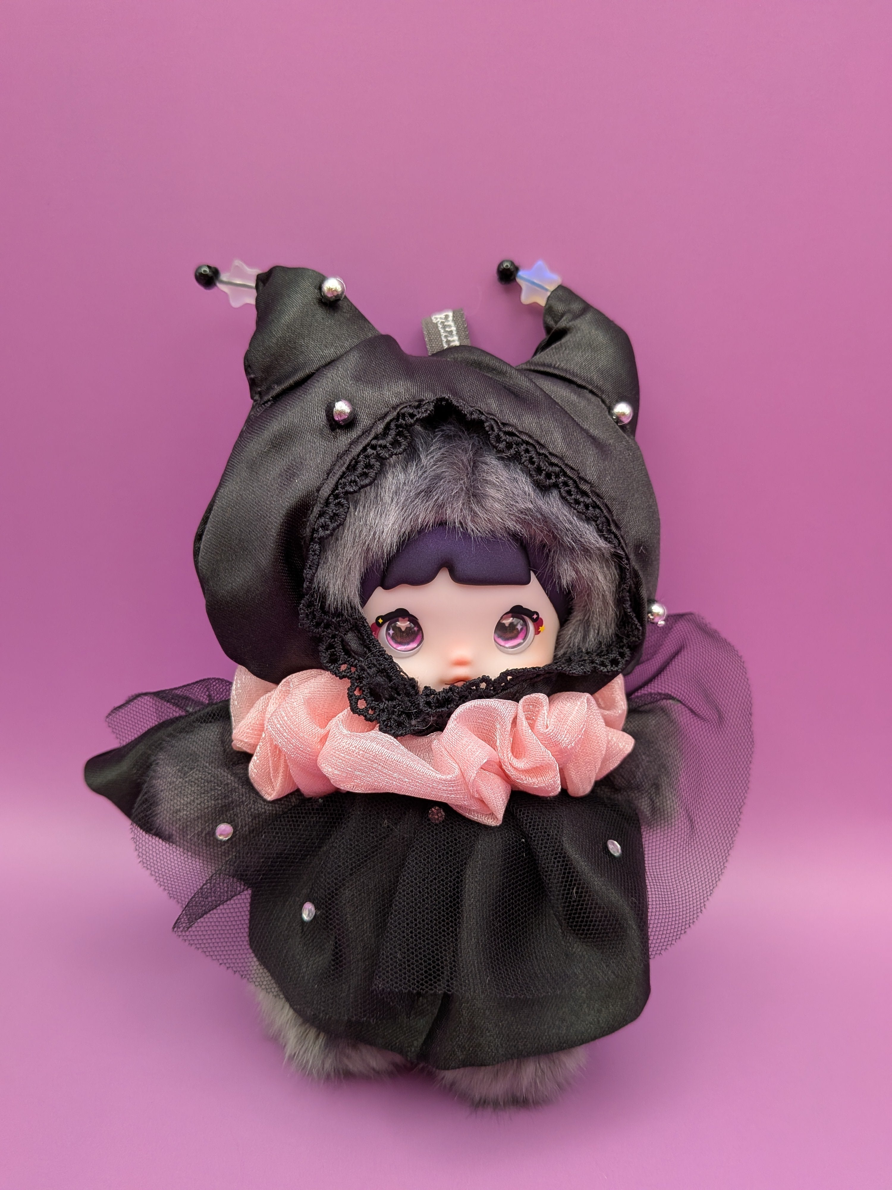 Nommi Black Cat Doll Limited Edition – Vivo S50 Exclusive Interchangeable Eyes Collectible - Secret Garden Collectibles