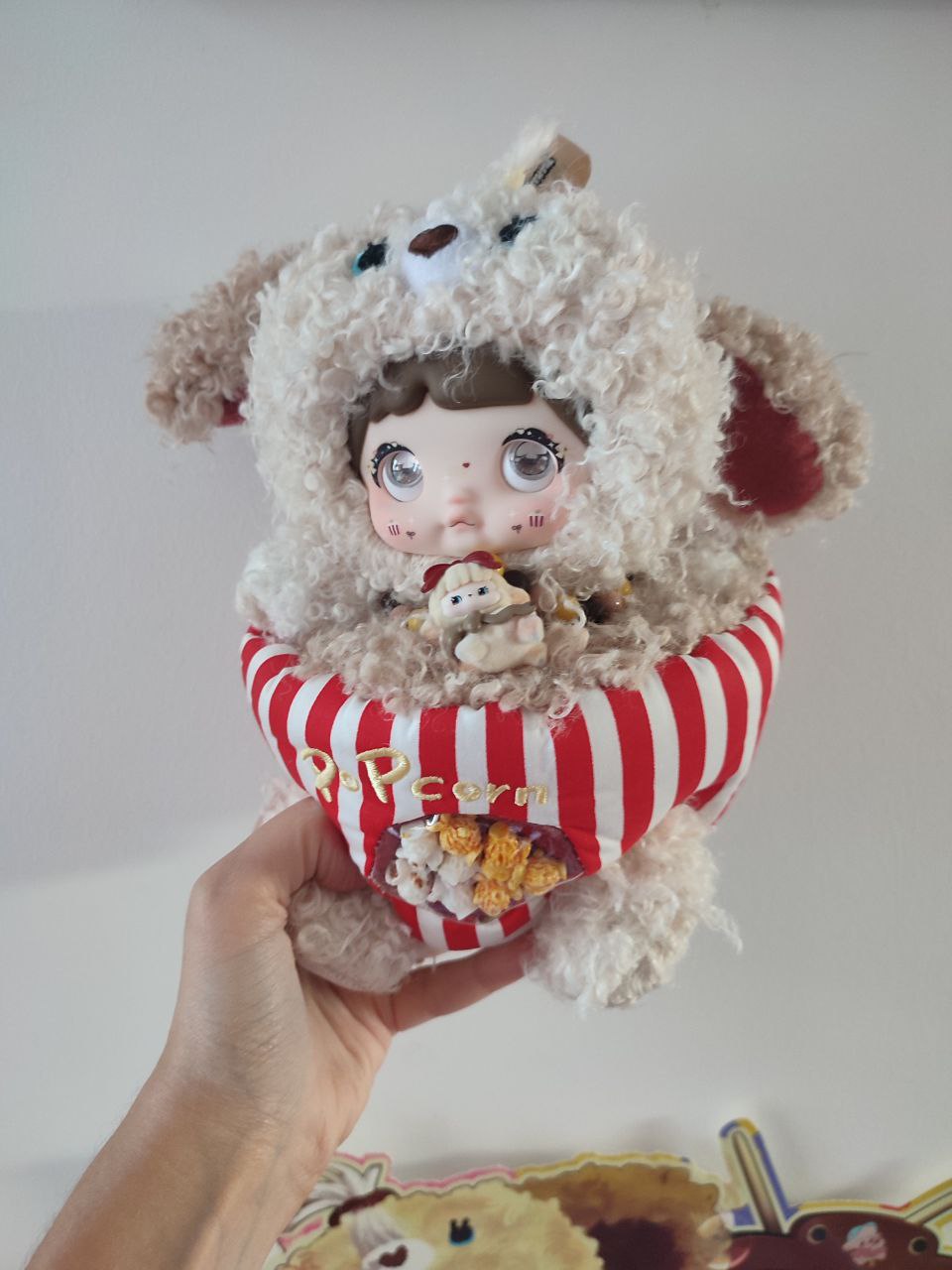 Nommi About The Childhood– Puppy Popcorn Plush Pendant Doll - Secret Garden Collectibles