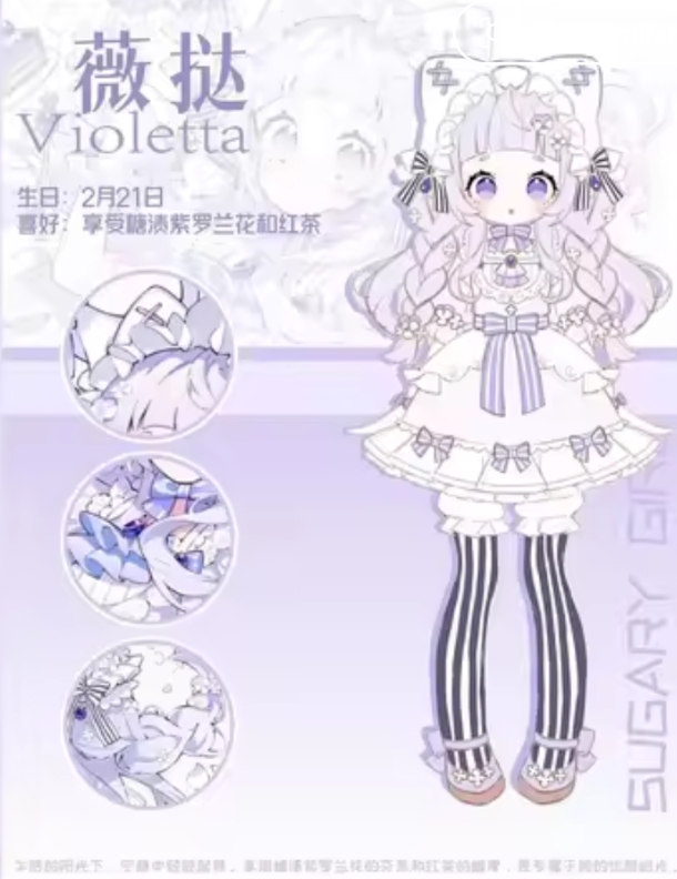OneMore – Sugary Girls Series 1/8 MJD Vinyl Doll 🍬 Violetta - Secret Garden Collectibles
