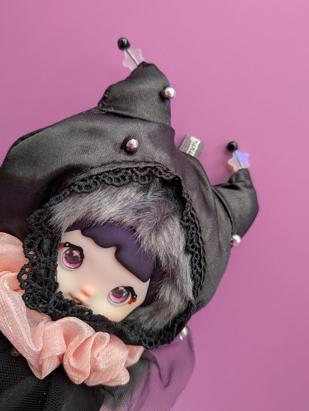 Nommi Black Cat Doll Limited Edition – Vivo S50 Exclusive Interchangeable Eyes Collectible - Secret Garden Collectibles
