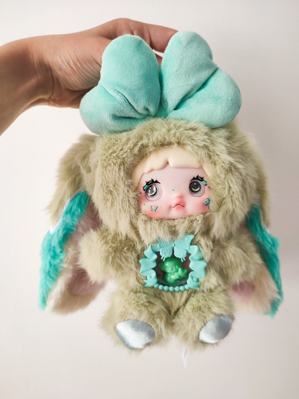 Nommi Fantasy World Nephente – Green Bunny Plush Doll - Secret Garden Collectibles