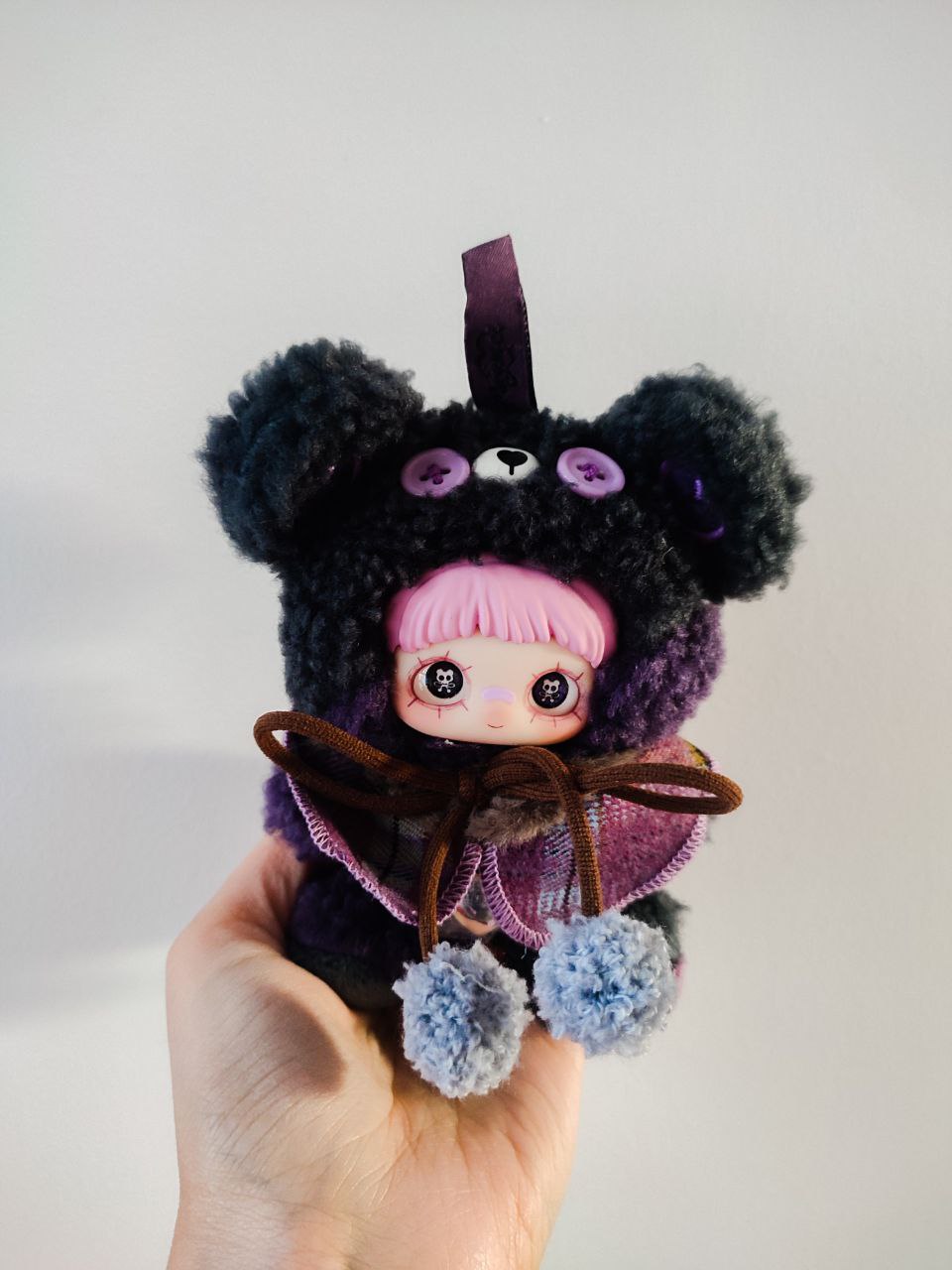 Maymei Tiny Bear Cookie – Taro Sesame Plush Pendant Doll