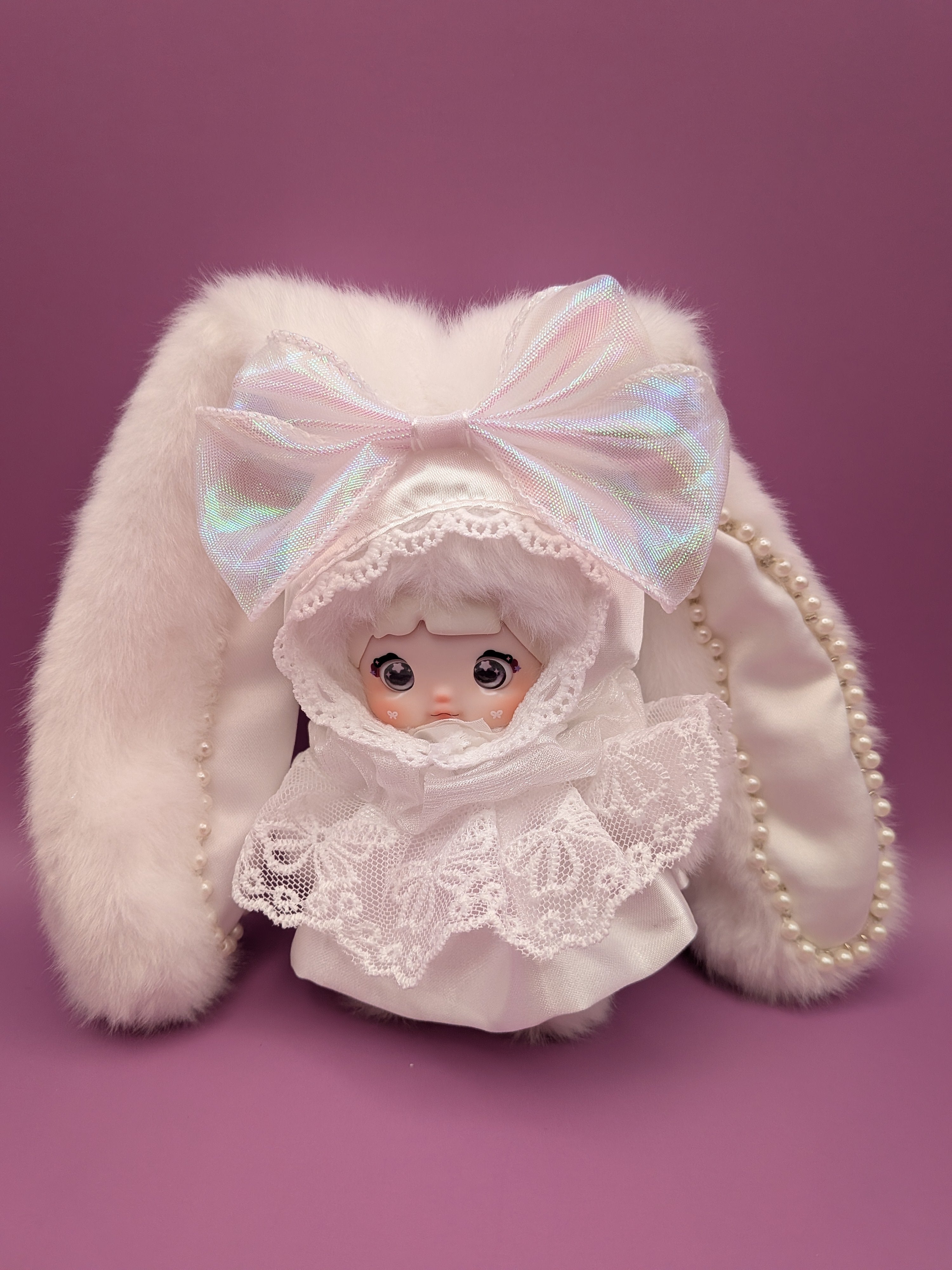 Nommi White Bunny Doll Limited Edition – Vivo S50 Exclusive Interchangeable Eyes Collectible