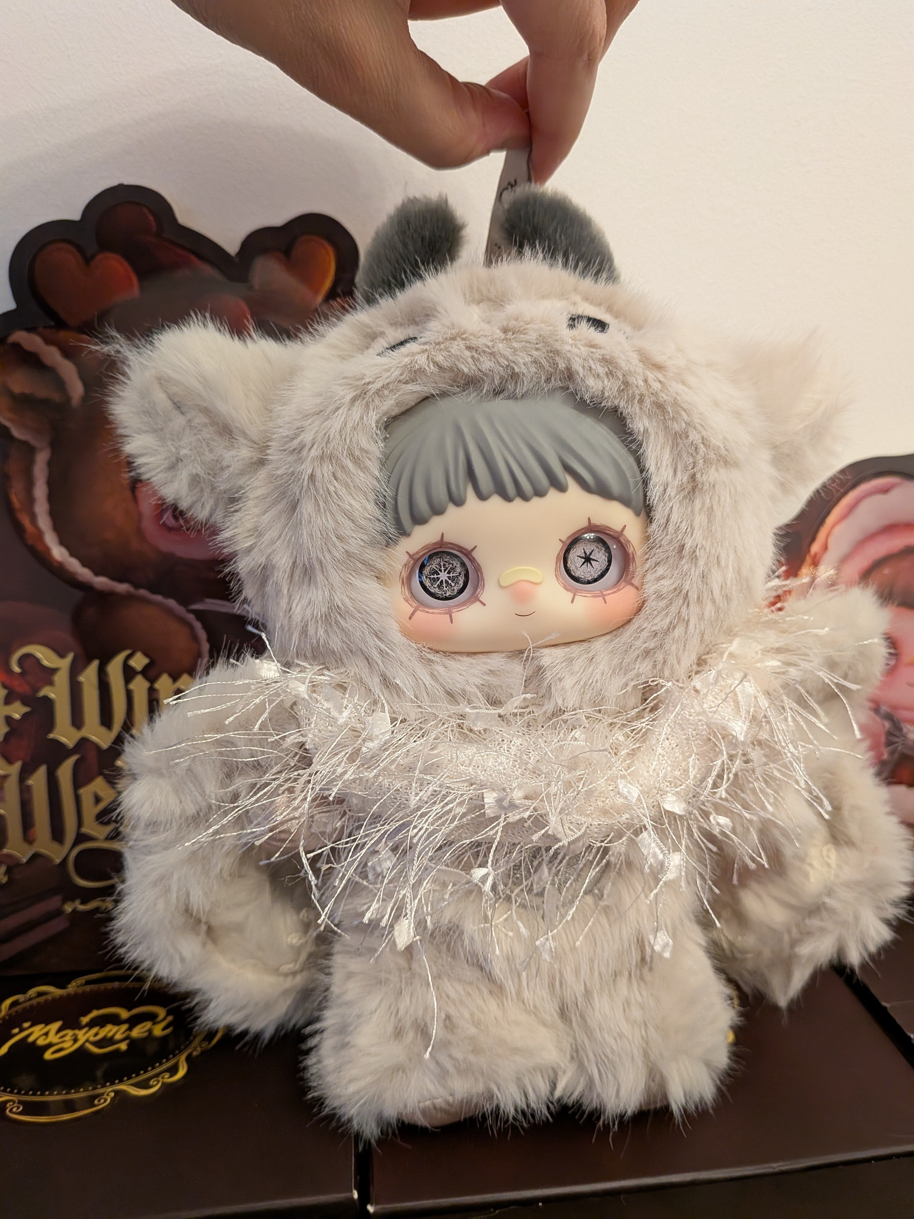 Maymei Winter Weirdness – plush pendant doll Snow Moth - Secret Garden Collectibles