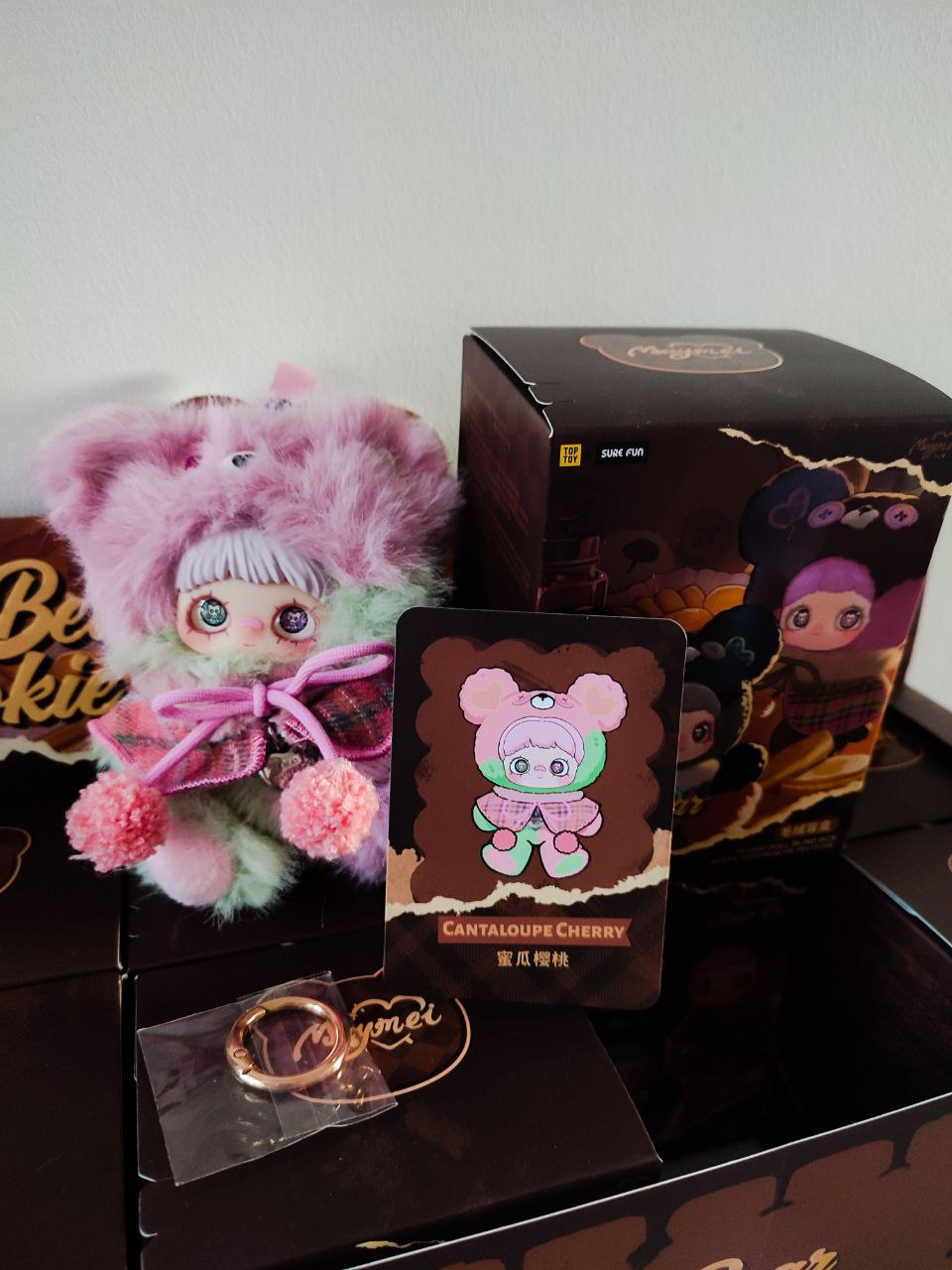 Maymei Tiny Bear Cookie – Cantaloupe Cherry Plush Pendant Doll