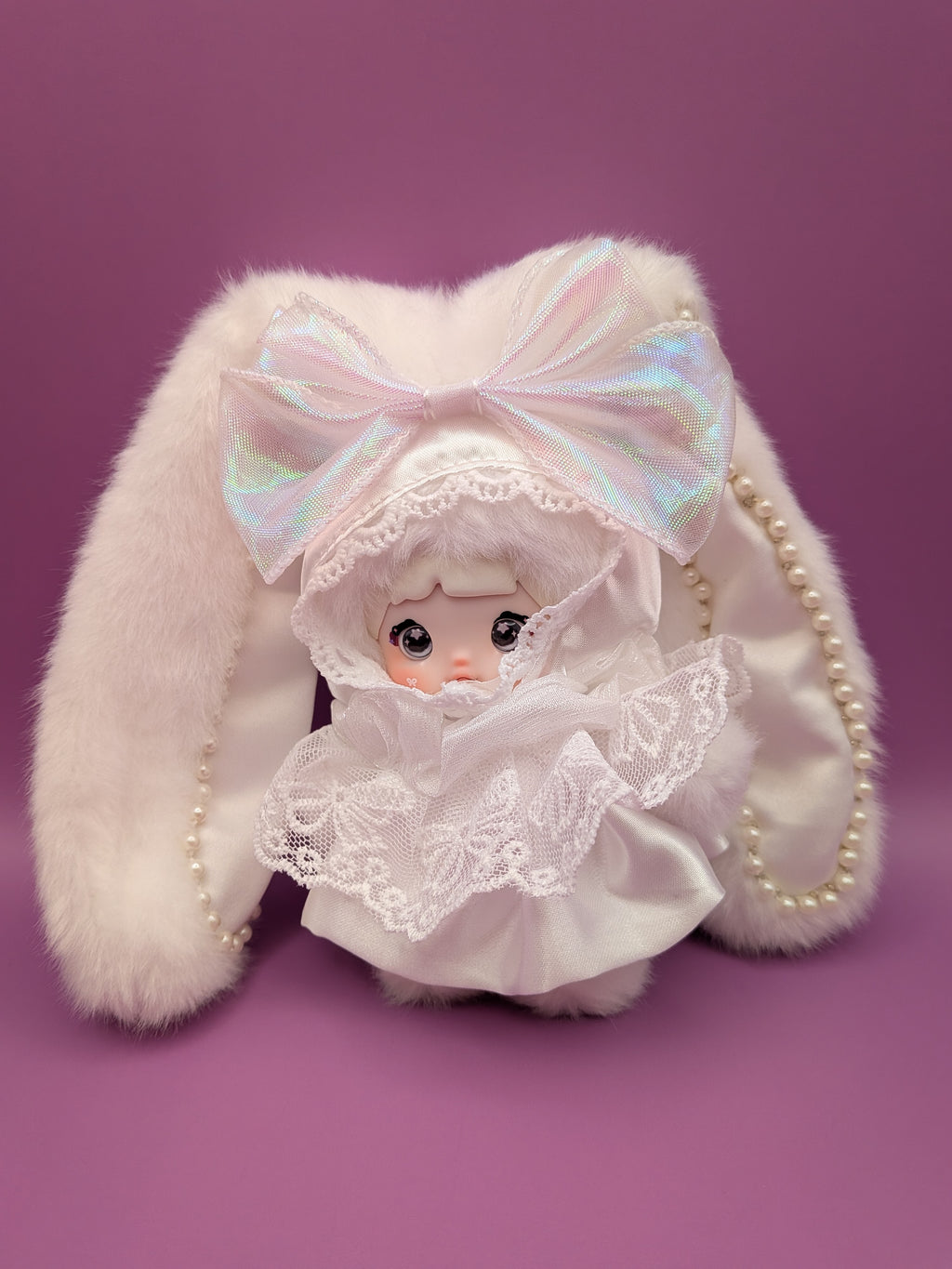 Nommi White Bunny Doll Limited Edition – Vivo S50 Exclusive Interchangeable Eyes Collectible