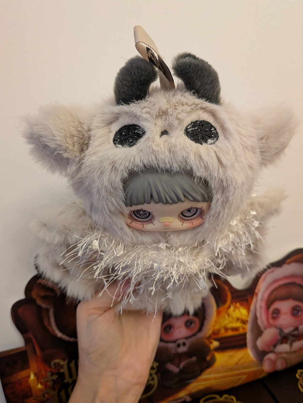 Maymei Winter Weirdness – plush pendant doll Snow Moth - Secret Garden Collectibles
