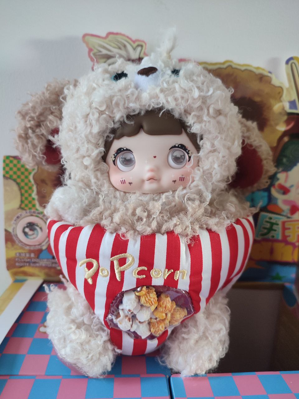 Nommi About The Childhood– Puppy Popcorn Plush Pendant Doll - Secret Garden Collectibles