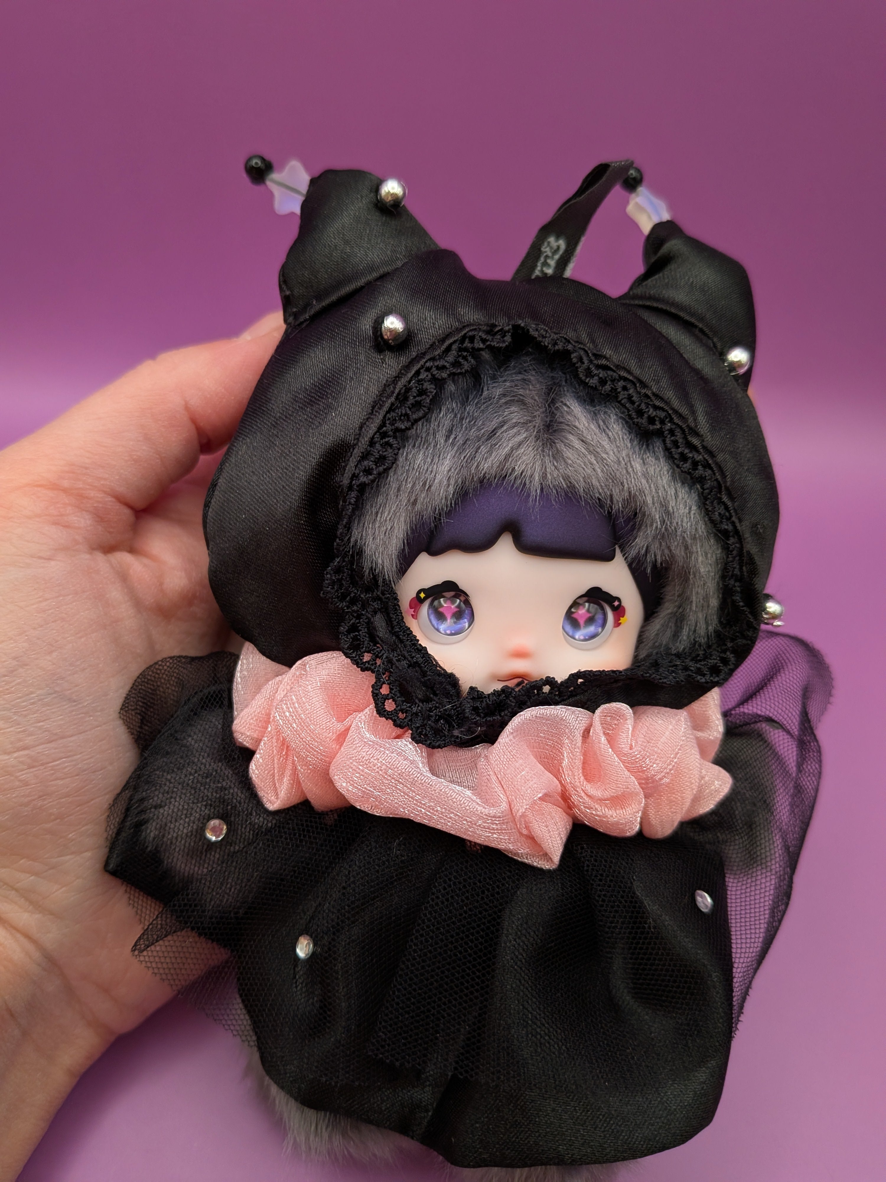 Nommi Black Cat Doll Limited Edition – Vivo S50 Exclusive Interchangeable Eyes Collectible - Secret Garden Collectibles