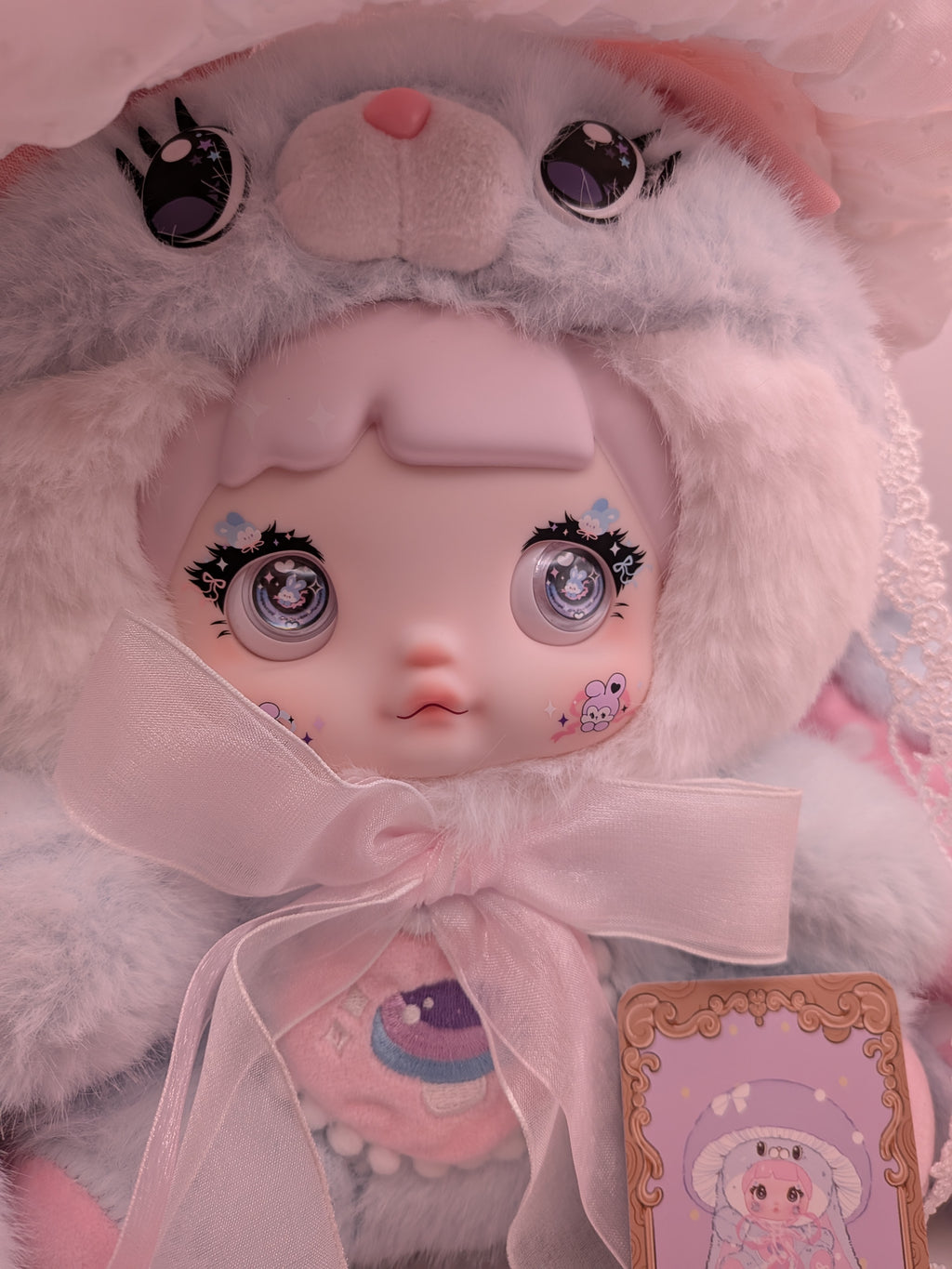 Nommi Nebula Mushroom Hat 400% Series – Plush Jumbo Edition | Blue Bunny Collectible Doll - Secret Garden Collectibles