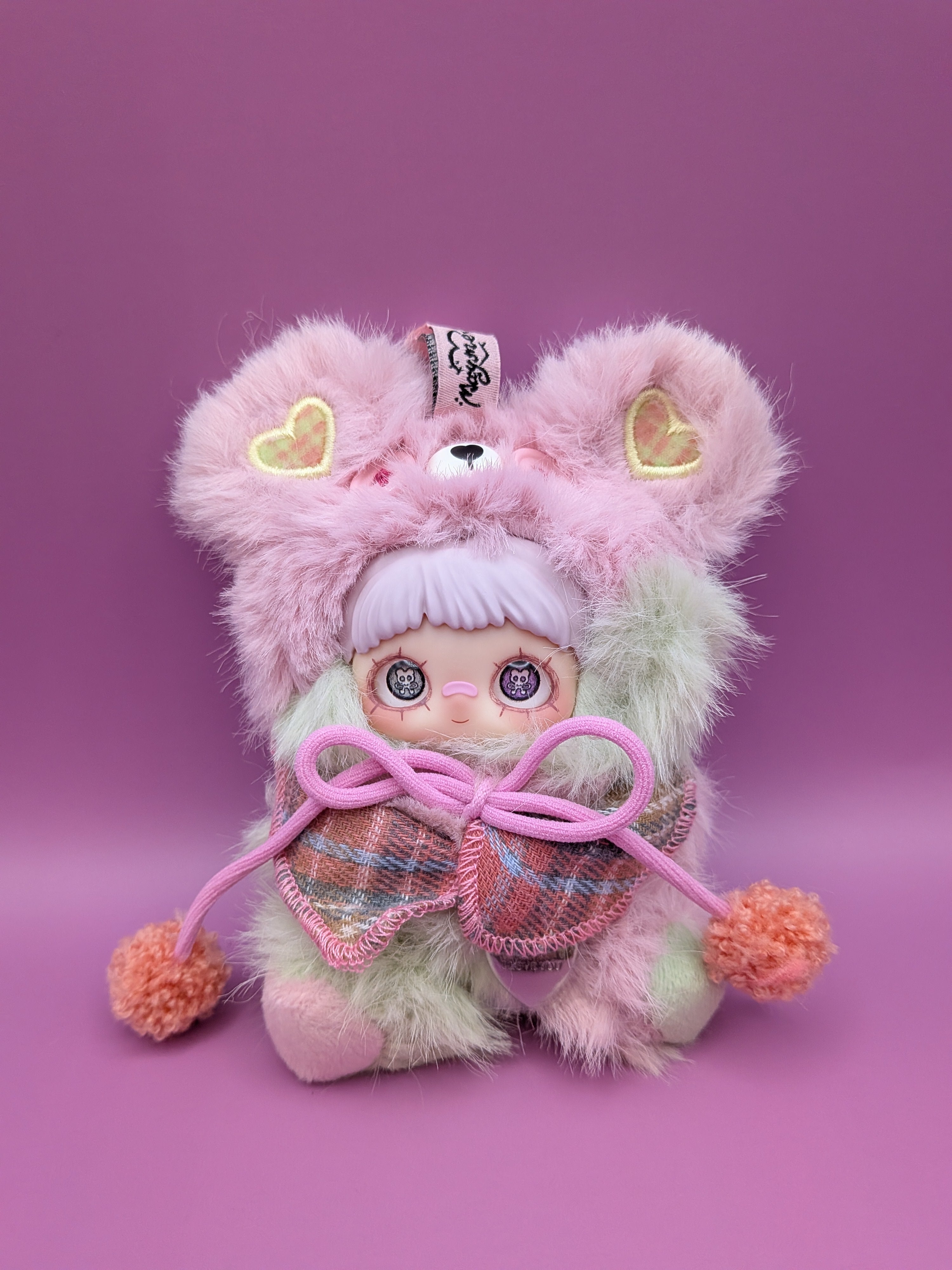 Maymei Tiny Bear Cookie – Cantaloupe Cherry Plush Pendant Doll