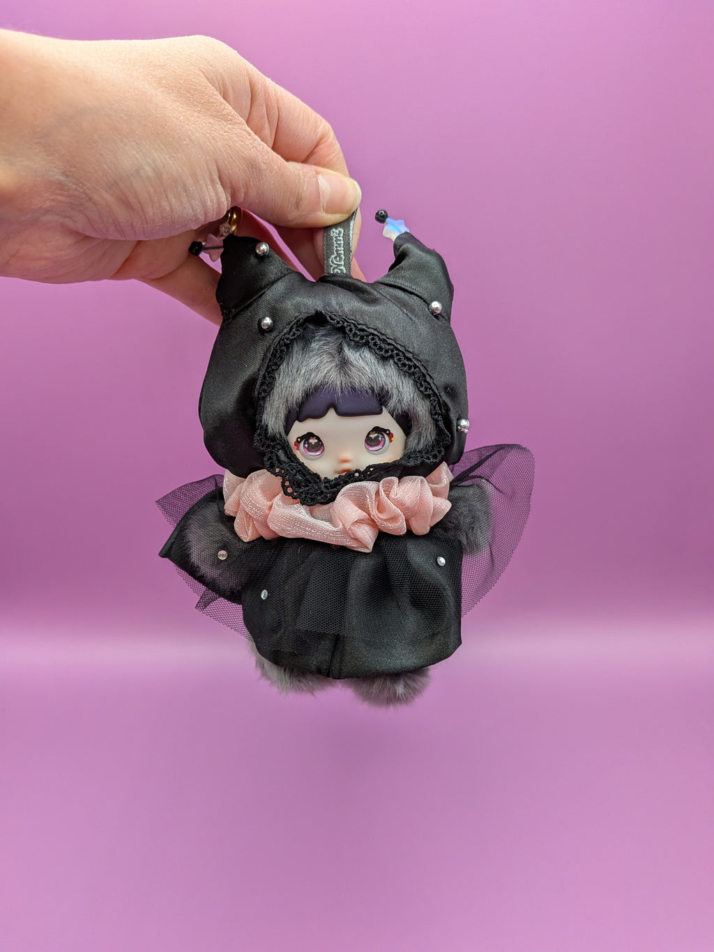 Nommi Black Cat Doll Limited Edition – Vivo S50 Exclusive Interchangeable Eyes Collectible - Secret Garden Collectibles