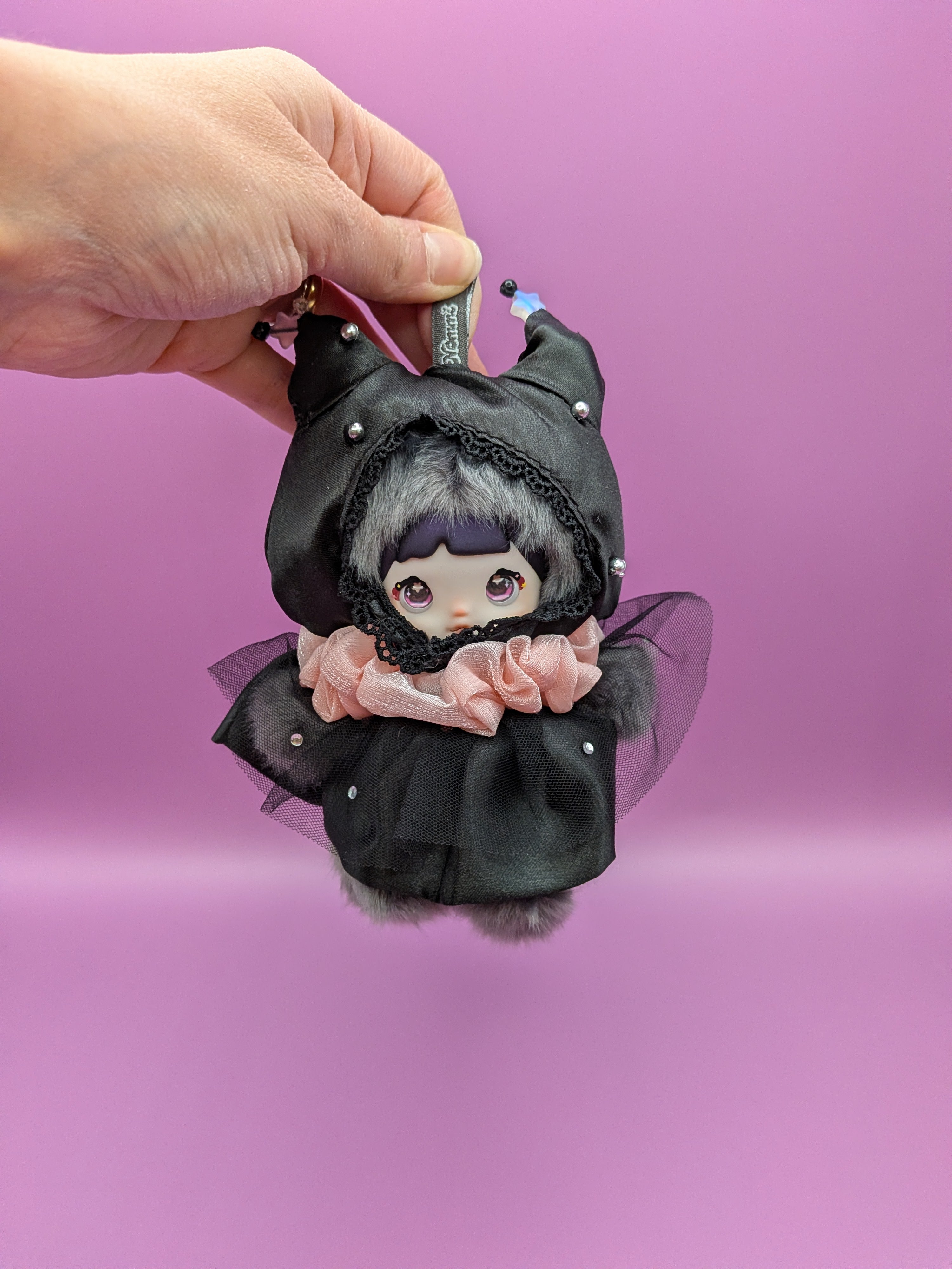 Nommi Black Cat Doll Limited Edition – Vivo S50 Exclusive Interchangeable Eyes Collectible - Secret Garden Collectibles