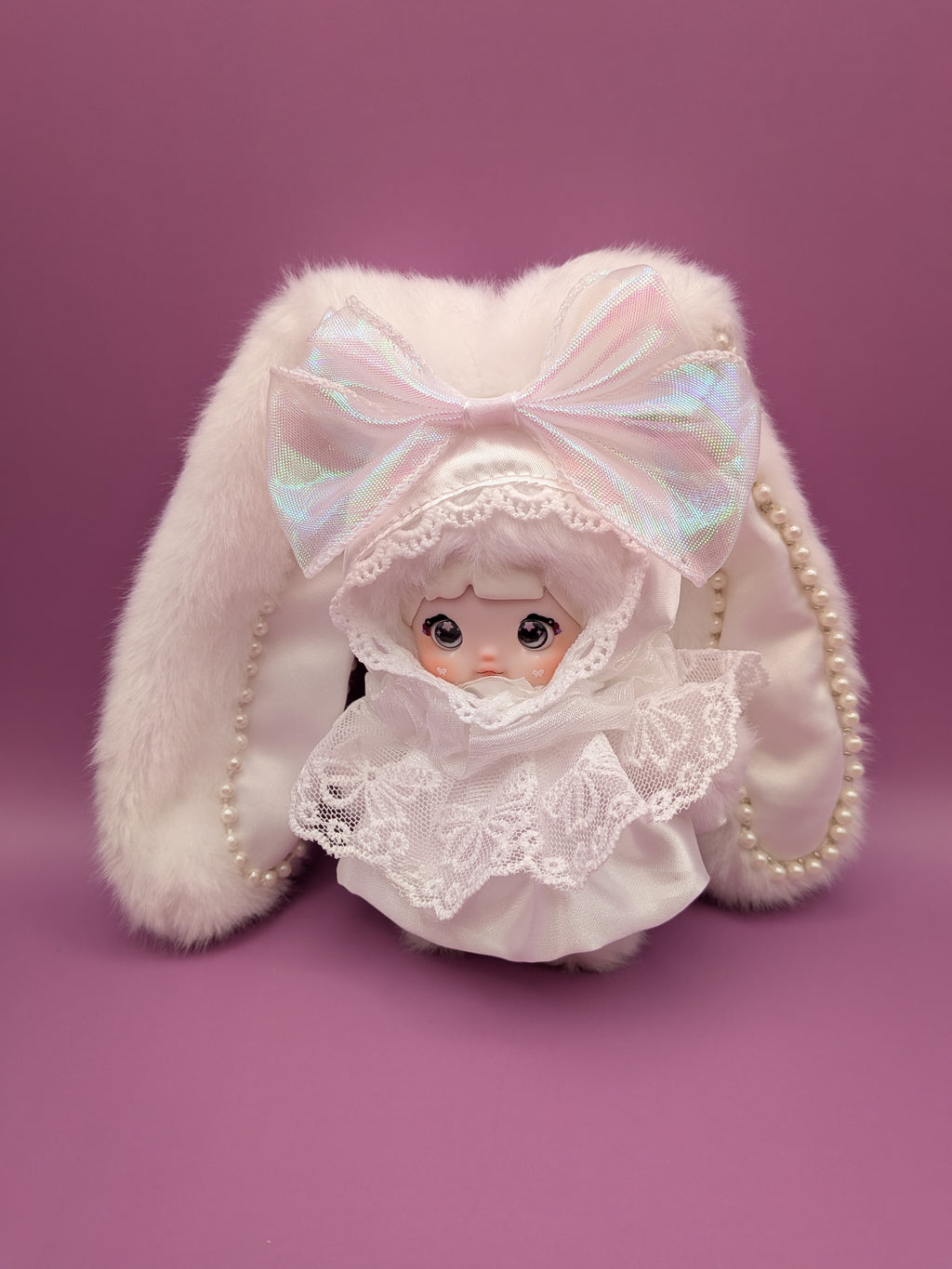 Nommi White Bunny Doll Limited Edition – Vivo S50 Exclusive Interchangeable Eyes Collectible