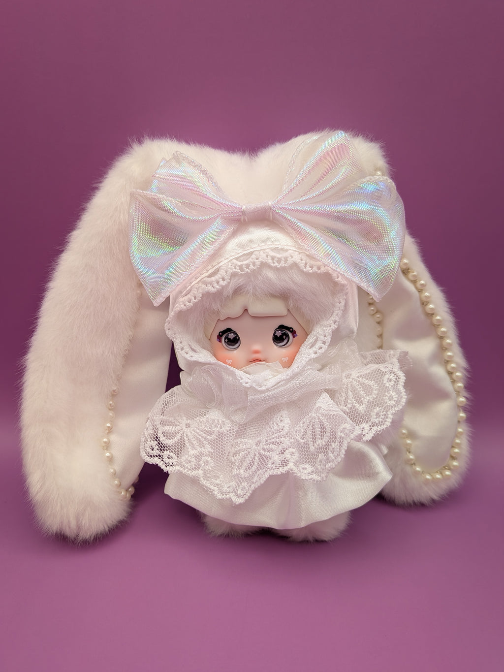 Nommi White Bunny Doll Limited Edition – Vivo S50 Exclusive Interchangeable Eyes Collectible