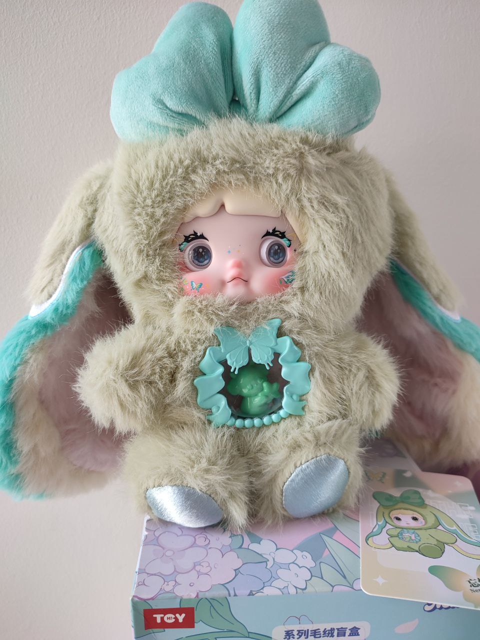 Nommi Fantasy World Nephente – Green Bunny Plush Doll - Secret Garden Collectibles