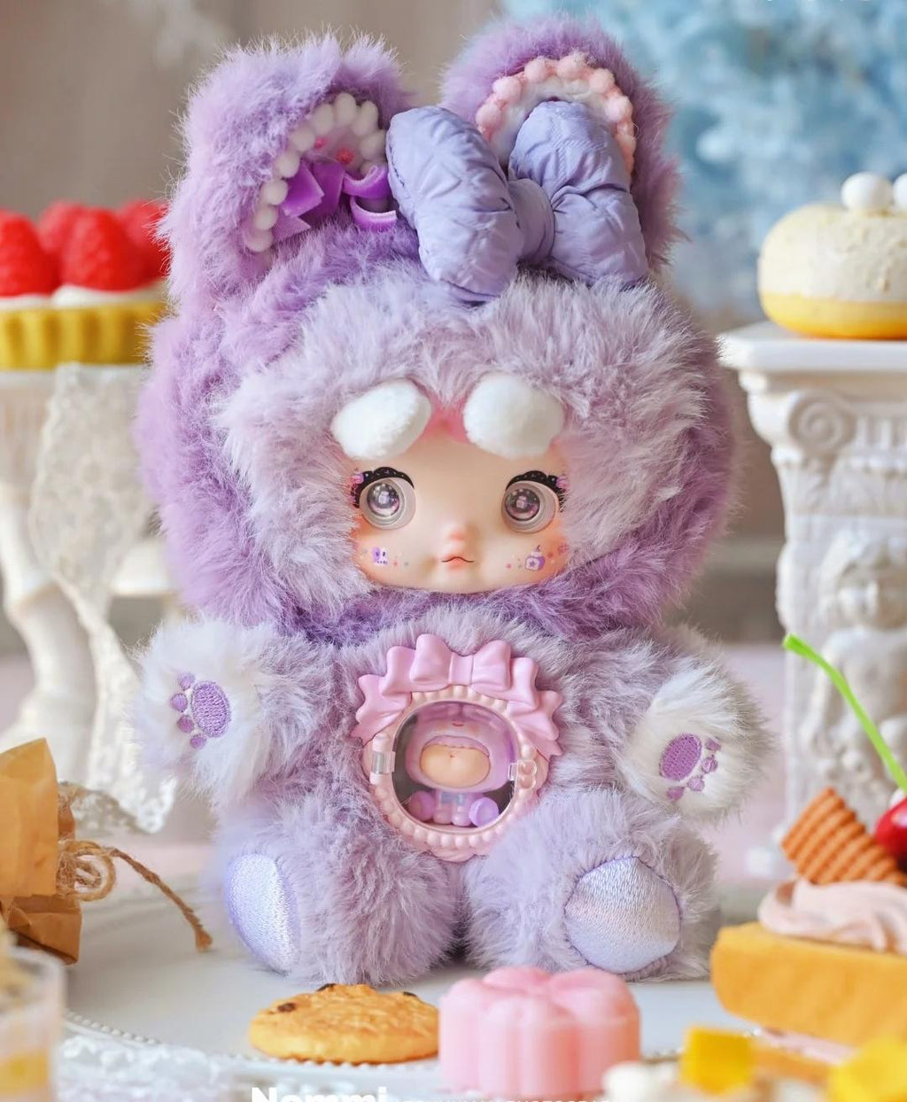 Nommi One Bite Sweetheart Taro Pastry – Plush Doll - Secret Garden Collectibles